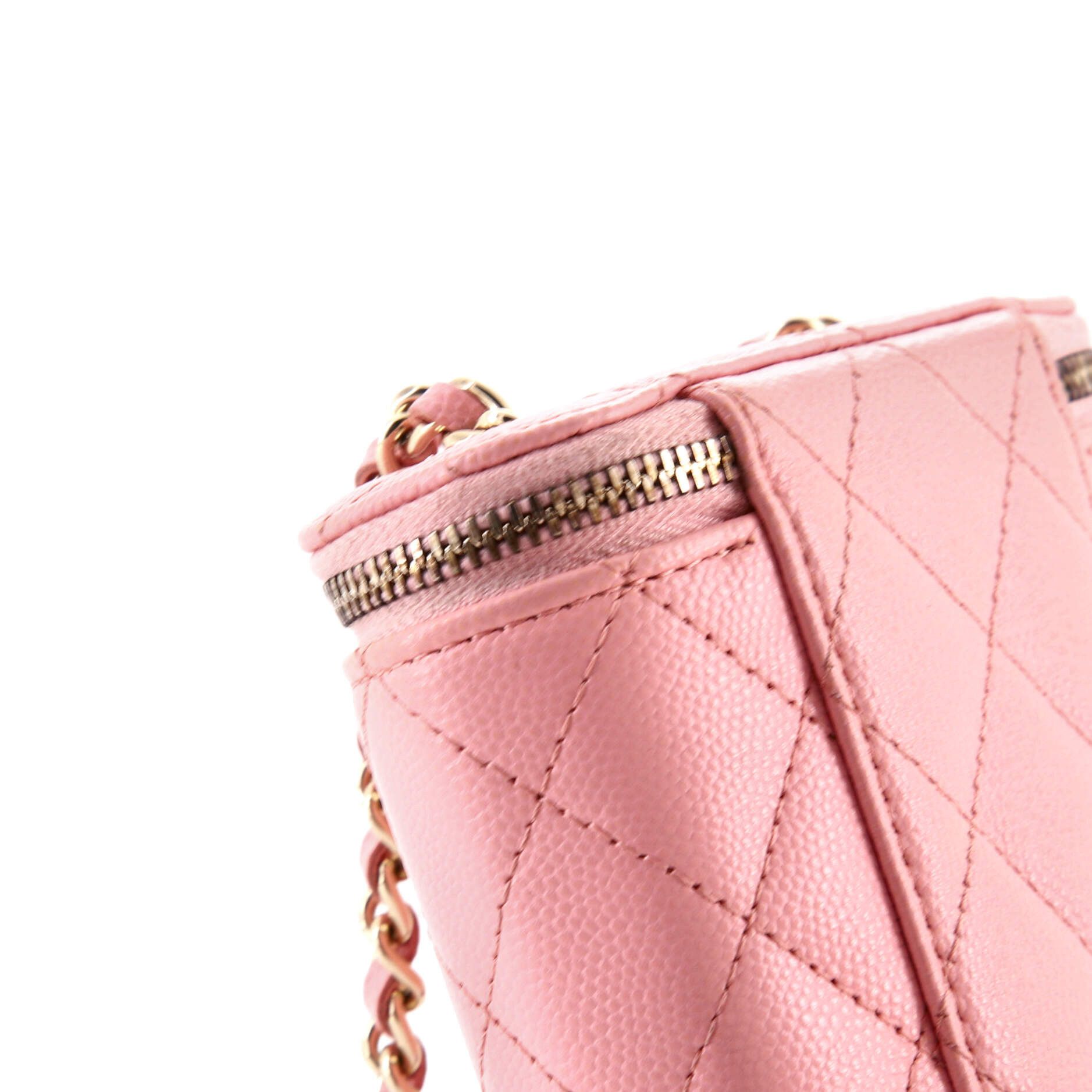 Chanel Vertical Classic Vanity Case with Chain Quilted Caviar Small Size ONE SIZE - 6 Thumbnail