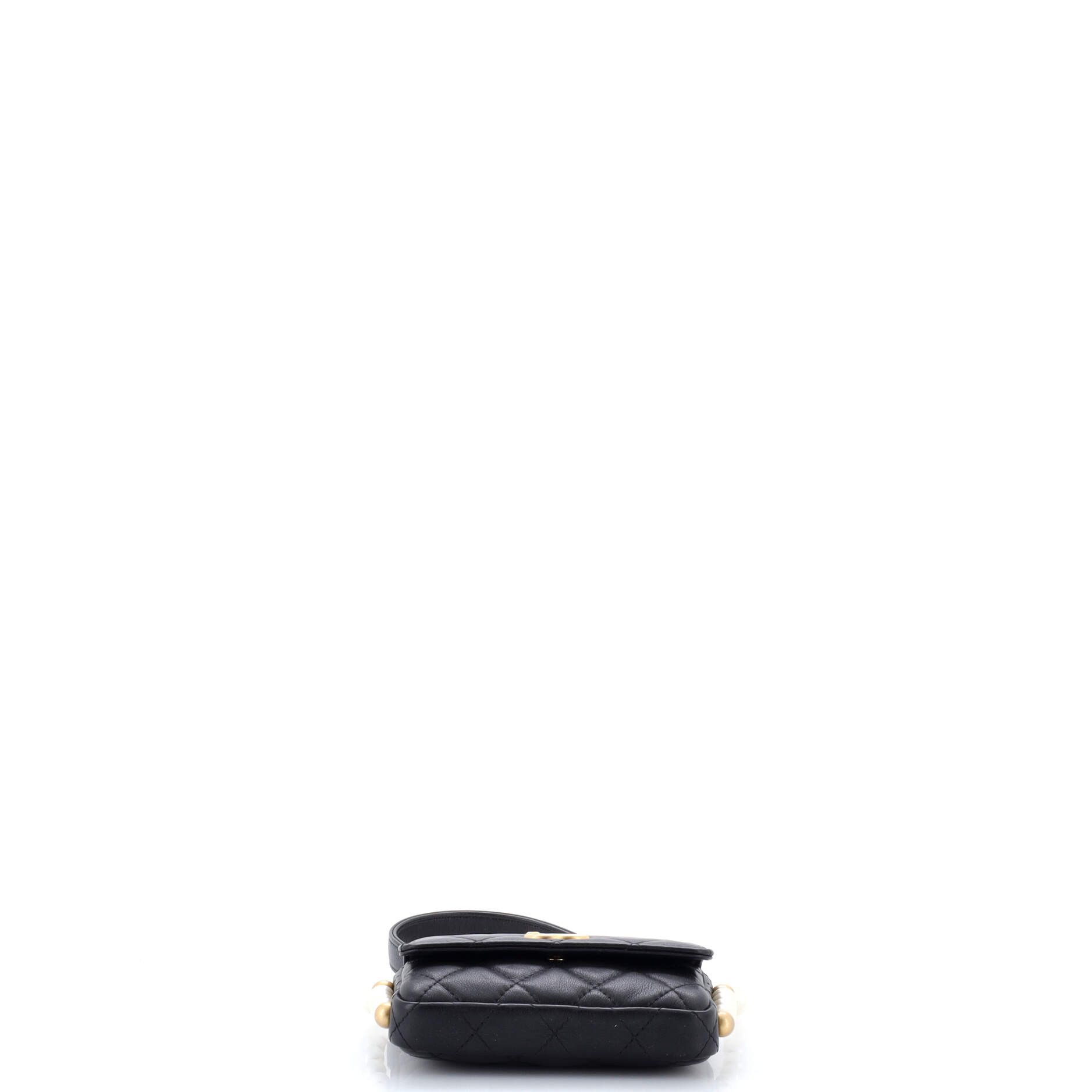 Chanel About Pearls Flap Card Holder with Chain Quilted Calfskin Size ONE SIZE - 3 Thumbnail