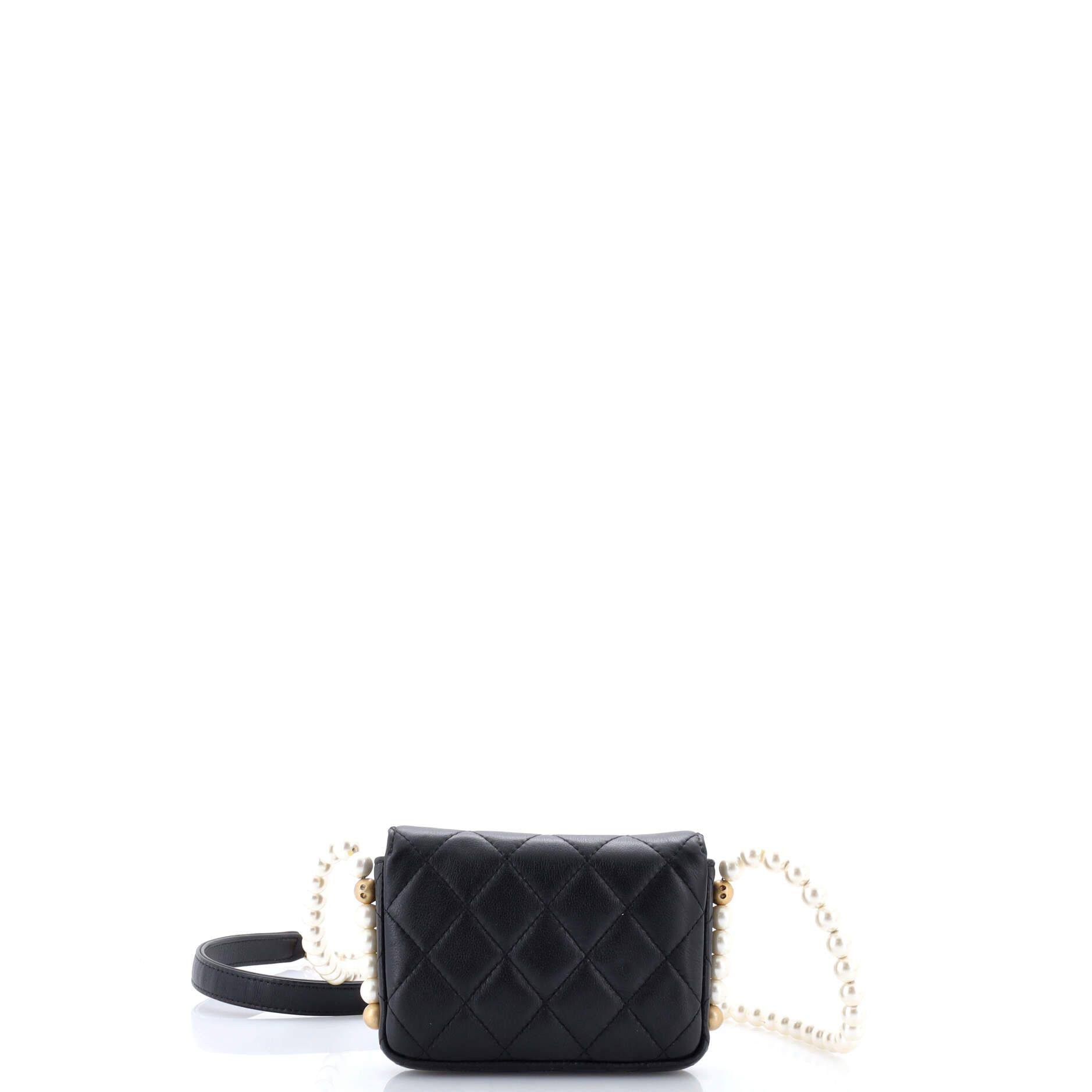 Chanel About Pearls Flap Card Holder with Chain Quilted Calfskin Size ONE SIZE - 2 Thumbnail