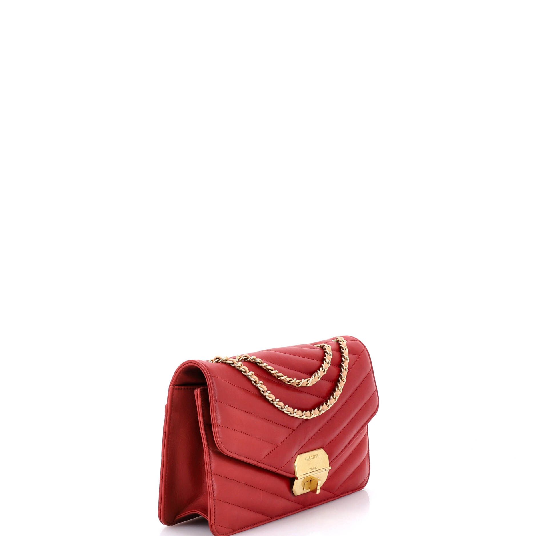 Chanel Gabrielle Flap Bag Chevron Leather Medium Size ONE SIZE - 2 Thumbnail