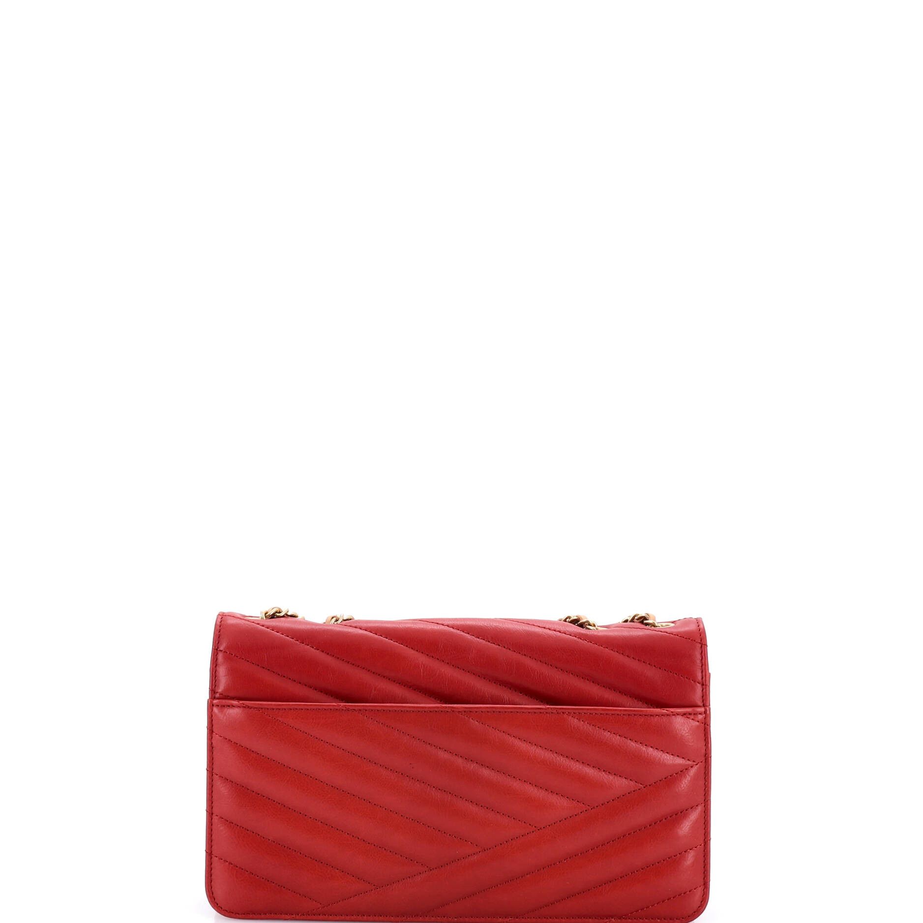 Chanel Gabrielle Flap Bag Chevron Leather Medium Size ONE SIZE - 3 Thumbnail