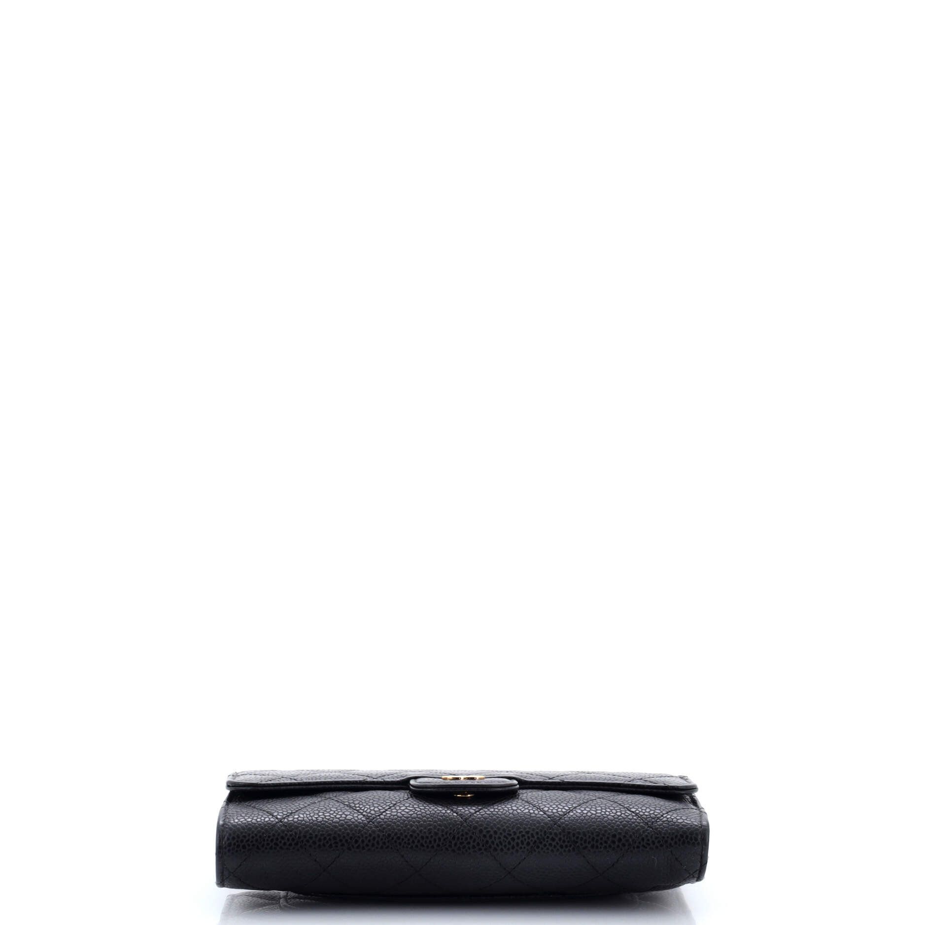 Chanel Trifold Classic Flap Wallet Quilted Caviar Long Size ONE SIZE - 3 Thumbnail