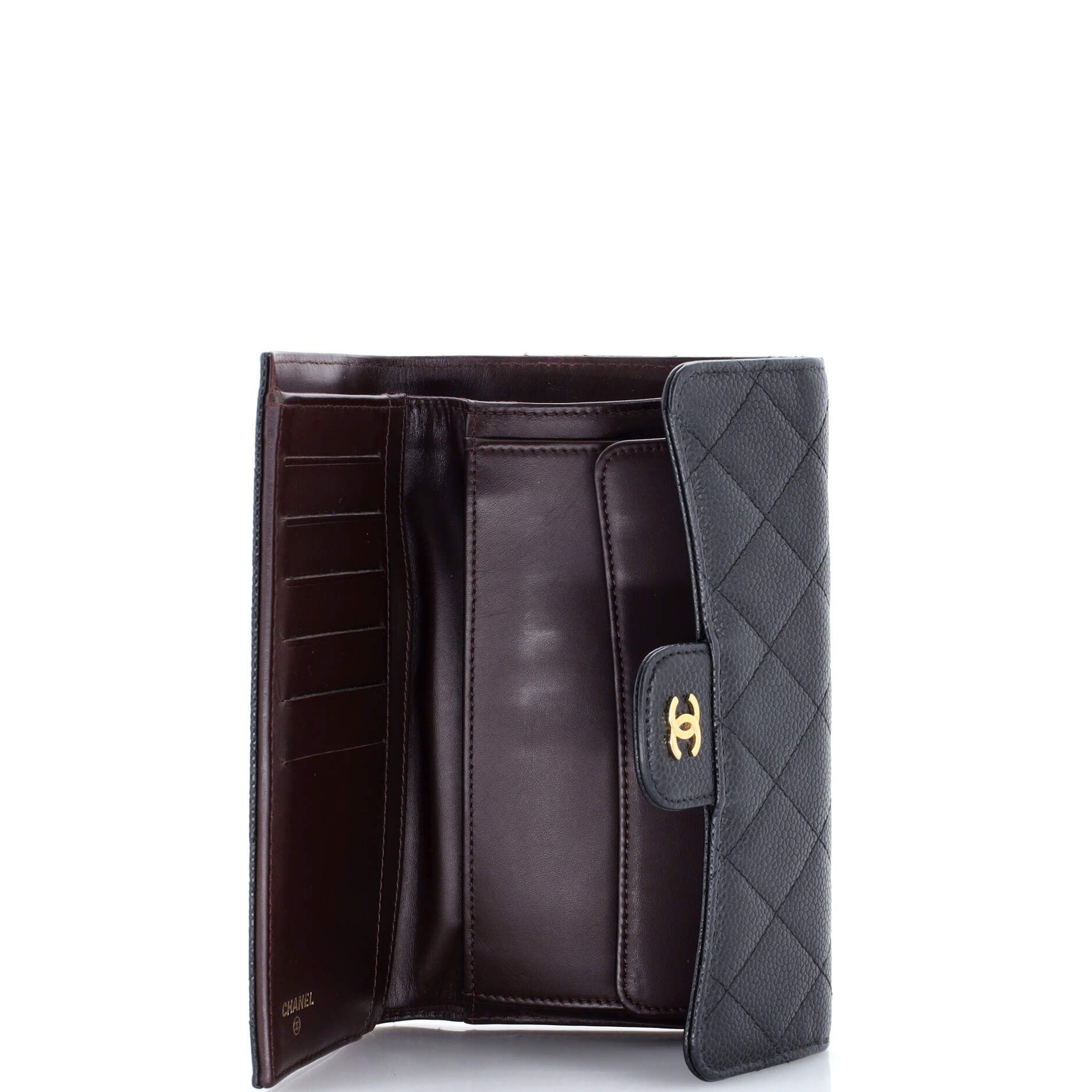 Chanel Trifold Classic Flap Wallet Quilted Caviar Long Size ONE SIZE - 5 Thumbnail