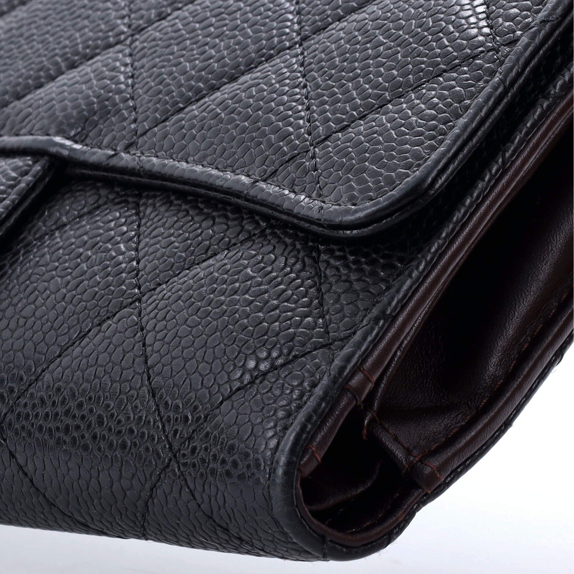 Chanel Trifold Classic Flap Wallet Quilted Caviar Long Size ONE SIZE - 4 Thumbnail