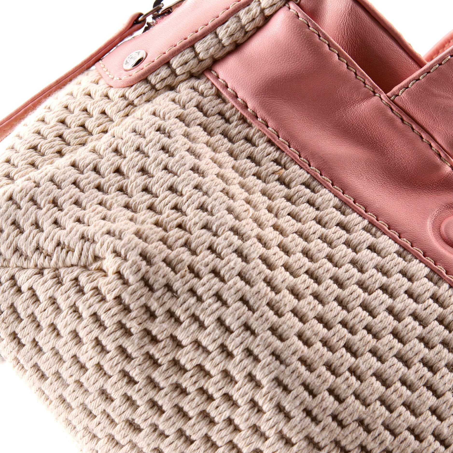 Chanel Lax Accordion Camera Bag Leather and Woven Fabric Medium Size ONE SIZE - 5 Thumbnail