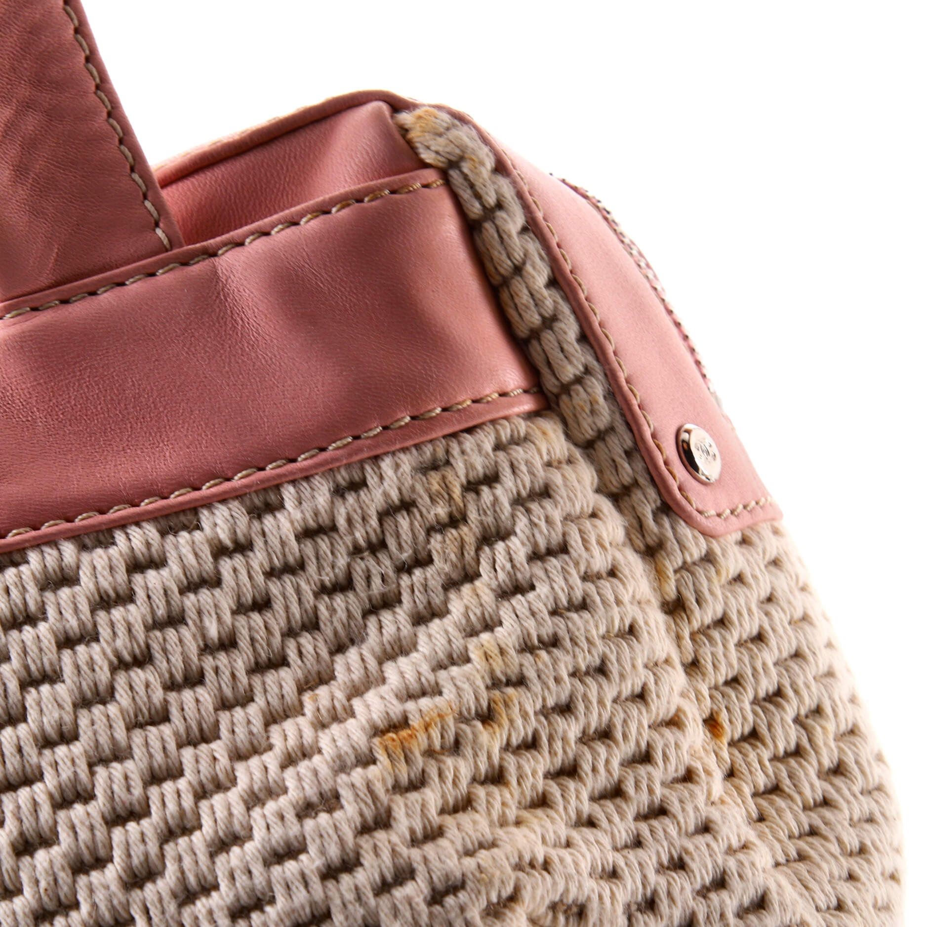 Chanel Lax Accordion Camera Bag Leather and Woven Fabric Medium Size ONE SIZE - 6 Thumbnail