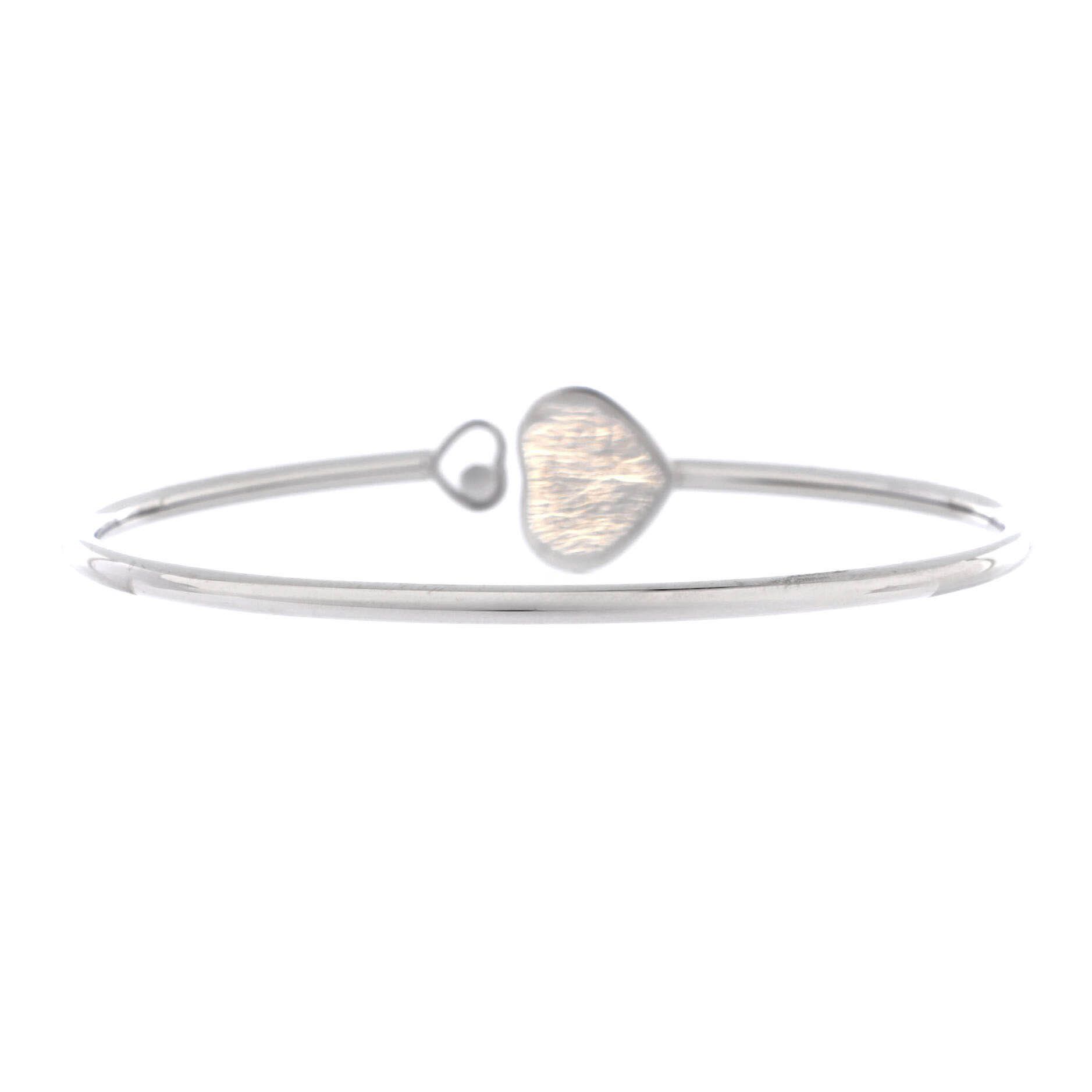 Chopard Happy Diamonds Heart Cuff Bracelet 18K White Gold with Pave Diamonds and 1 Floating Diamond Size ONE SIZE - 2 Thumbnail