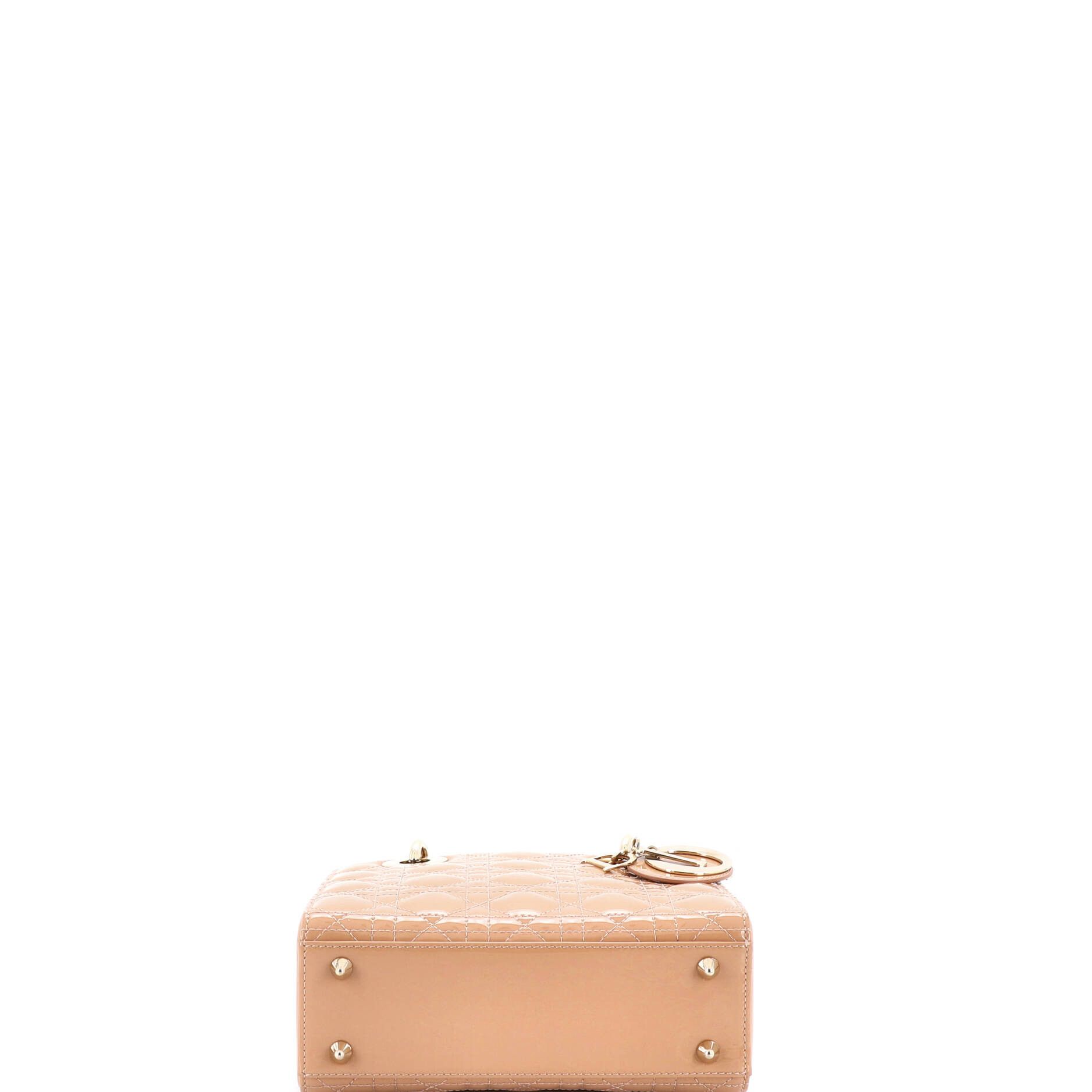 Dior Lady Dior Bag Cannage Quilt Patent Small Size ONE SIZE - 3 Thumbnail