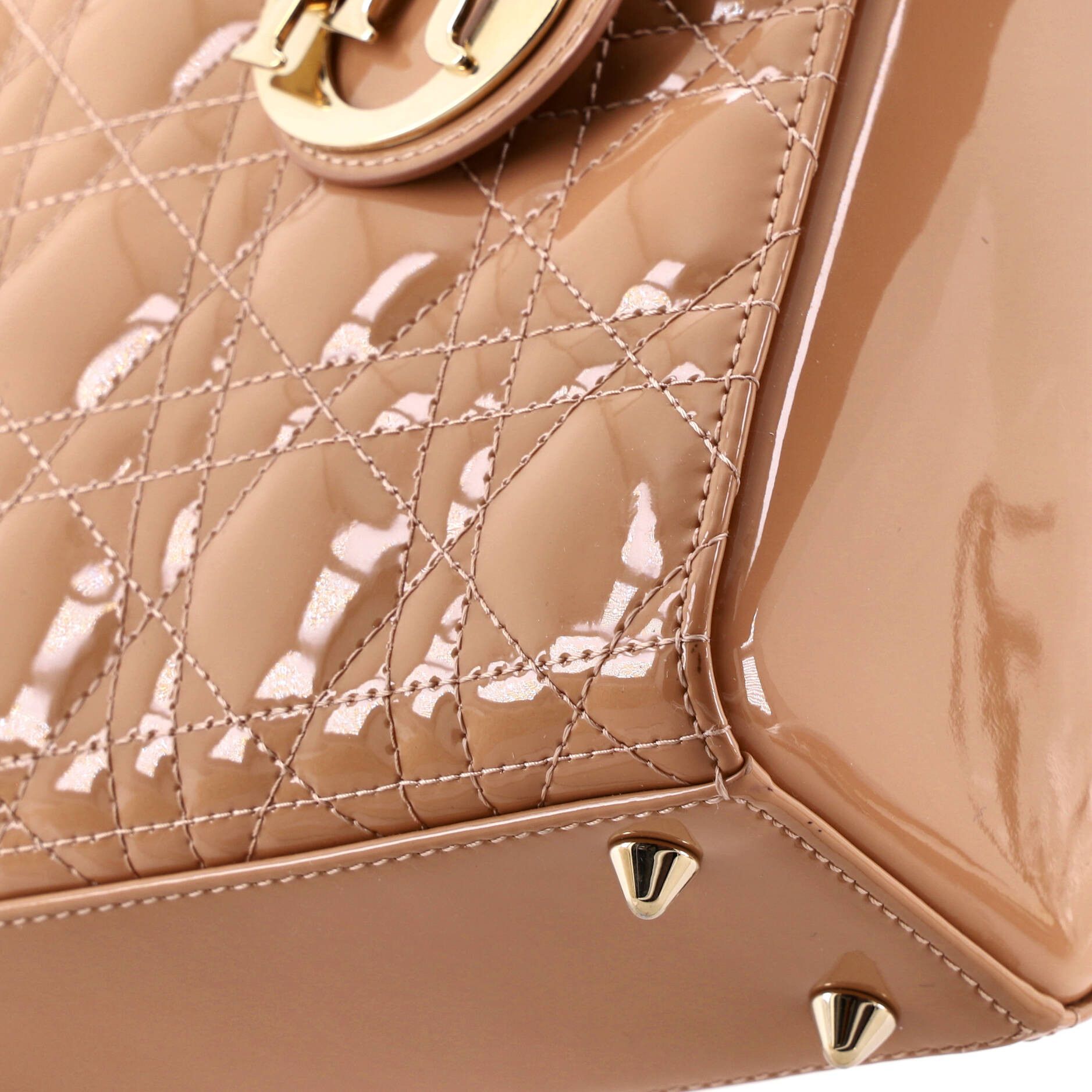 Dior Lady Dior Bag Cannage Quilt Patent Small Size ONE SIZE - 6 Thumbnail