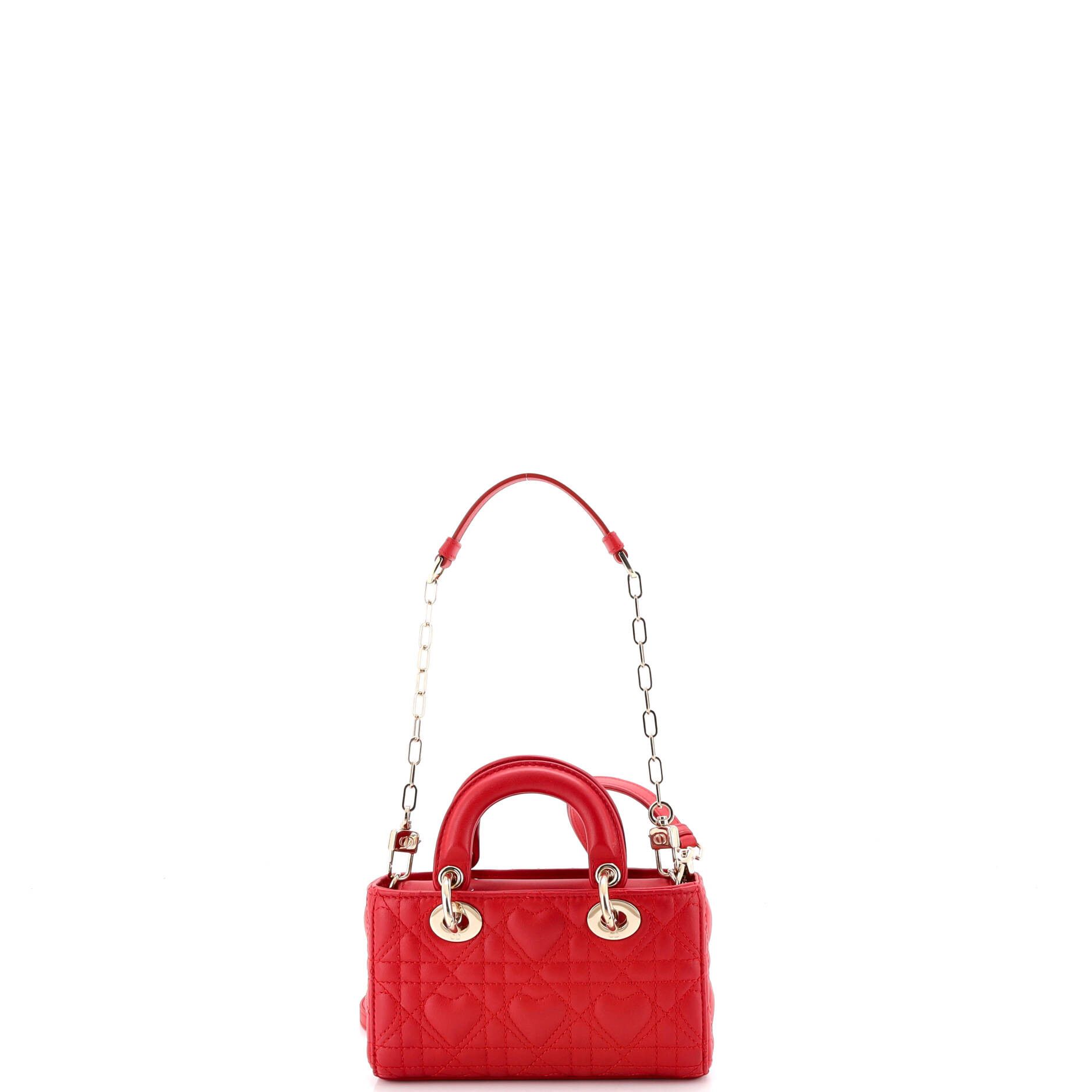 Dior Lady D-Joy Bag Heart Cannage Quilt Leather Micro Size ONE SIZE - 2 Thumbnail