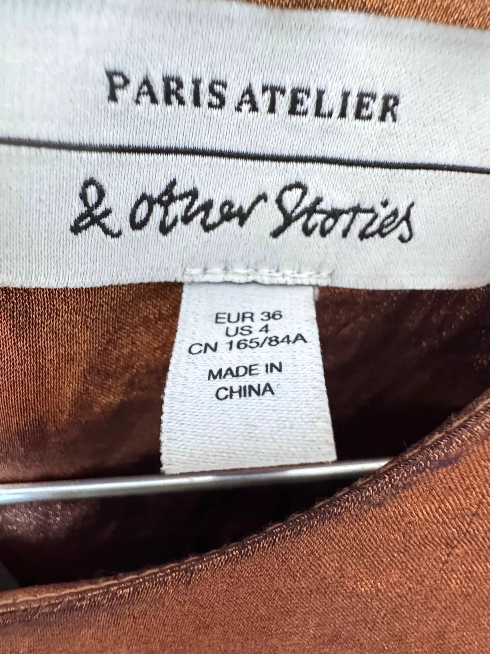 & Other Stories & Other Stories Metallic Satin Side Knot Mini Dress Dress Size XS / US 0-2 / IT 36-38 - 3 Thumbnail