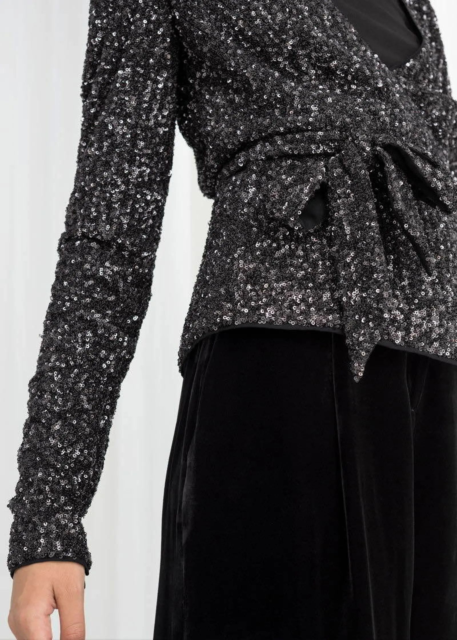 & Other Stories & Other Stories Sequin wrap top Blouse Size XS / US 0-2 / IT 36-38 - 4 Thumbnail