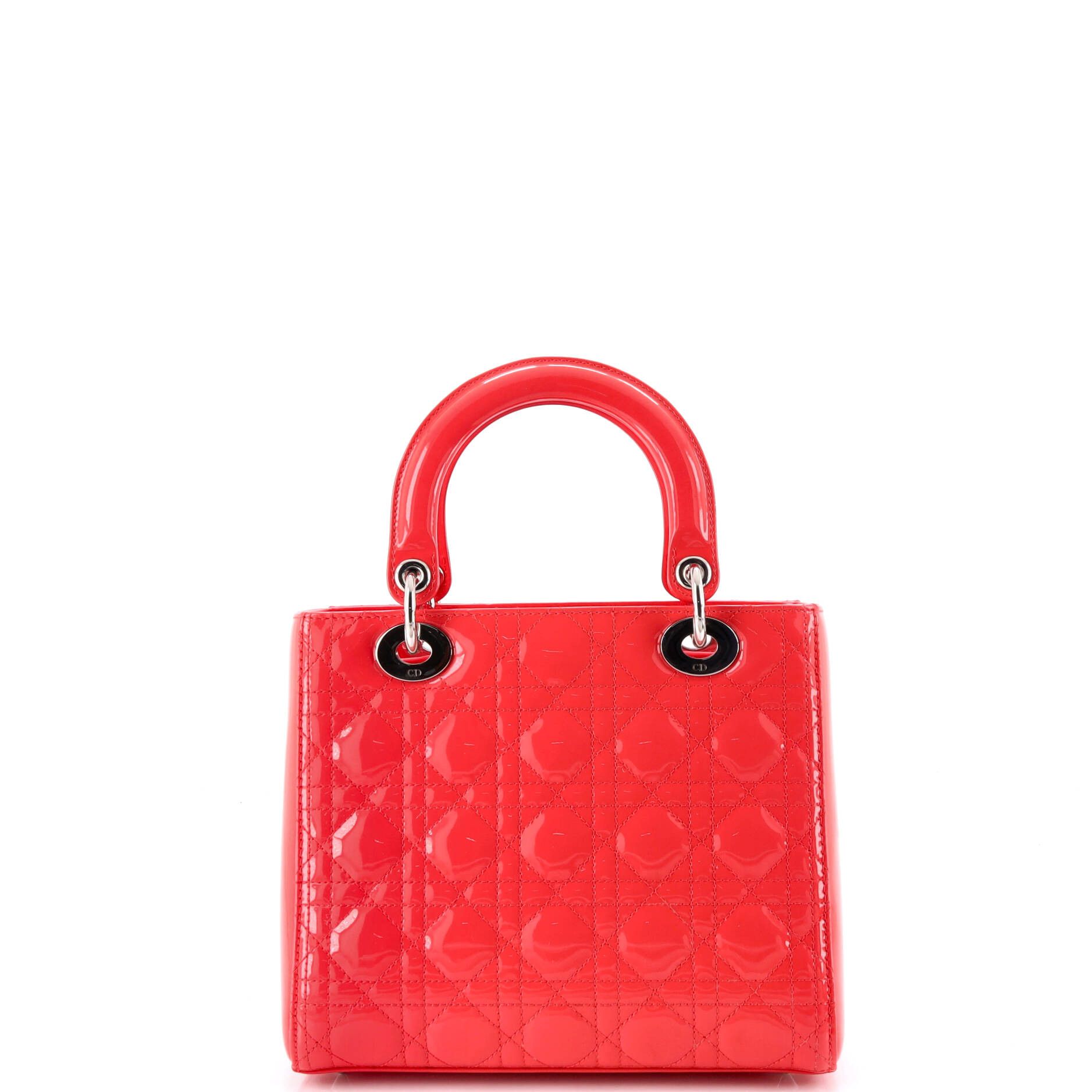 Dior Lady Dior Bag Cannage Quilt Patent Medium Size ONE SIZE - 2 Thumbnail