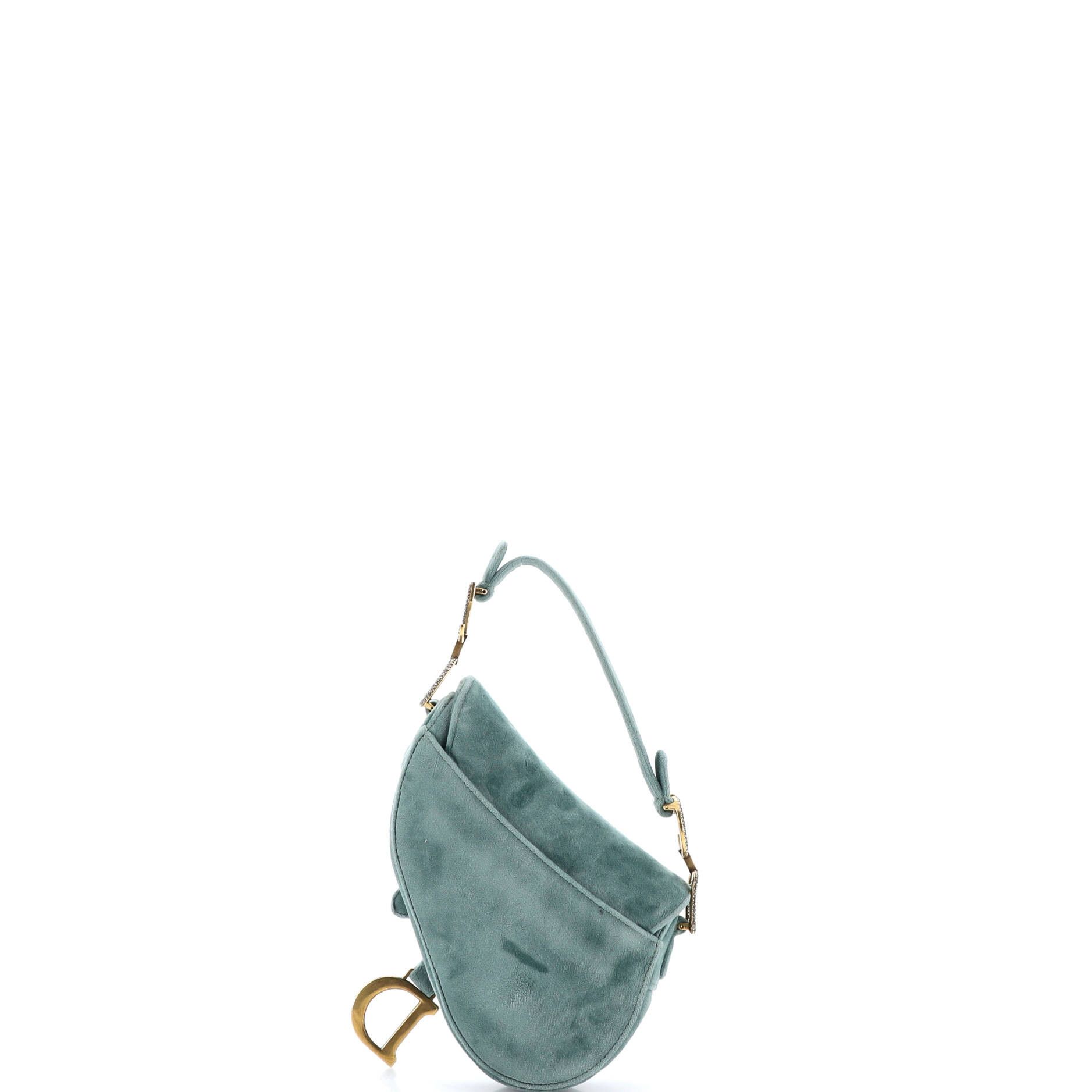 Dior Saddle Handbag Velvet with Crystals Mini Size ONE SIZE - 2 Thumbnail