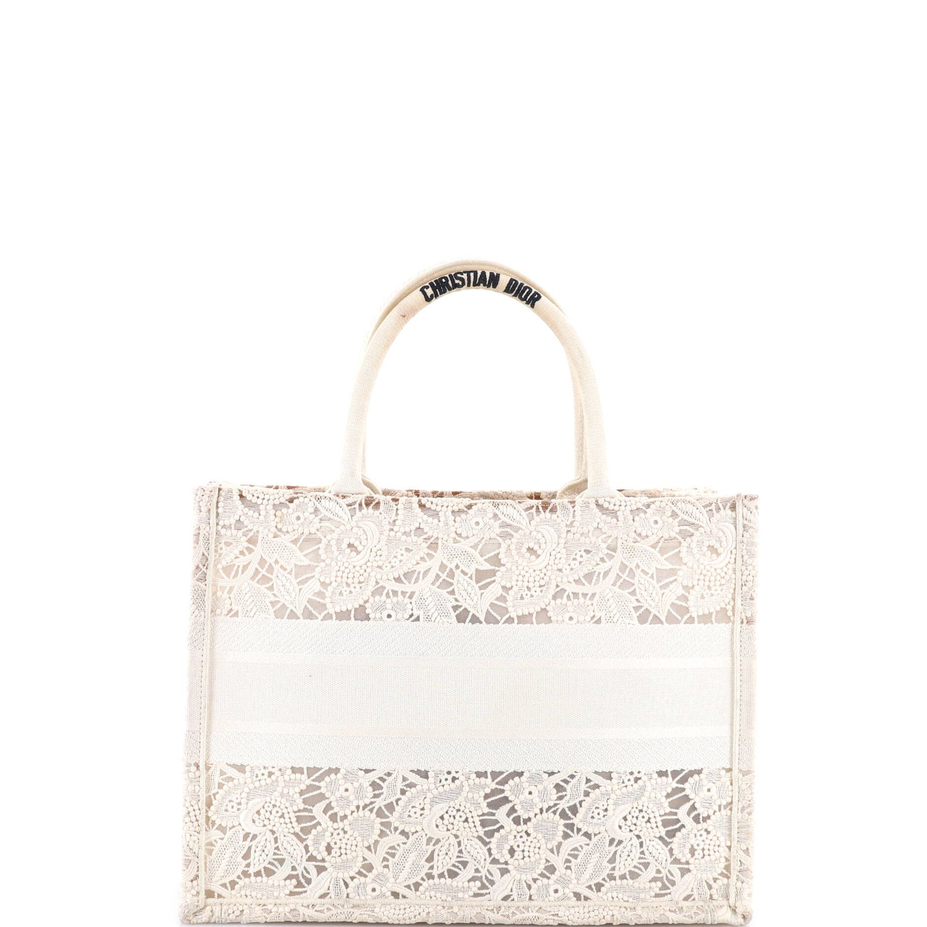 Dior Book Tote Embroidered Lace Medium Size ONE SIZE - 2 Thumbnail