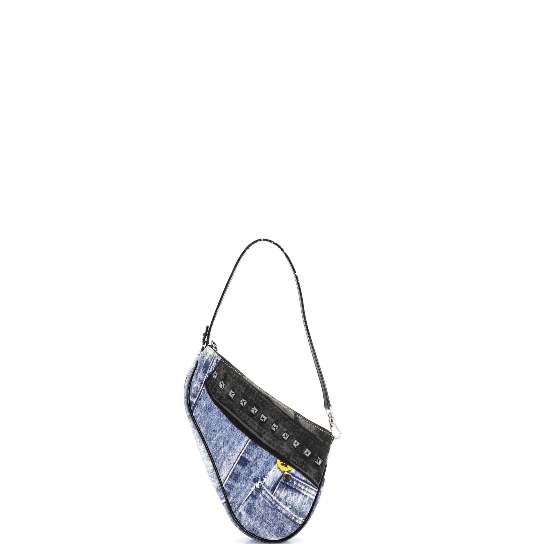 Dior Vintage Saddle Bag Printed Denim Mini Size ONE SIZE - 2 Thumbnail
