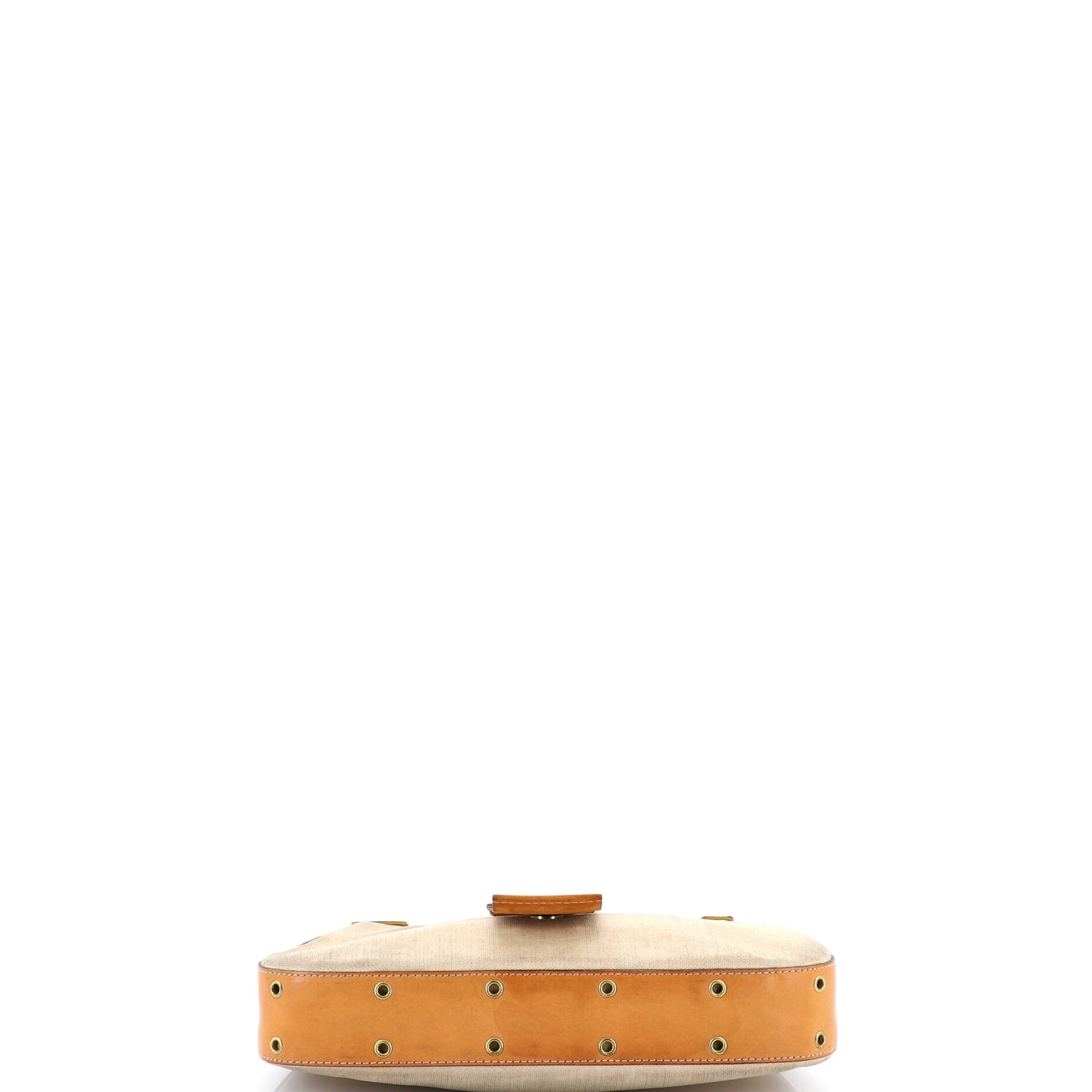 Dior Vintage Street Chic Columbus Shoulder Bag Diorissimo Canvas with Leather Medium Size ONE SIZE - 3 Thumbnail