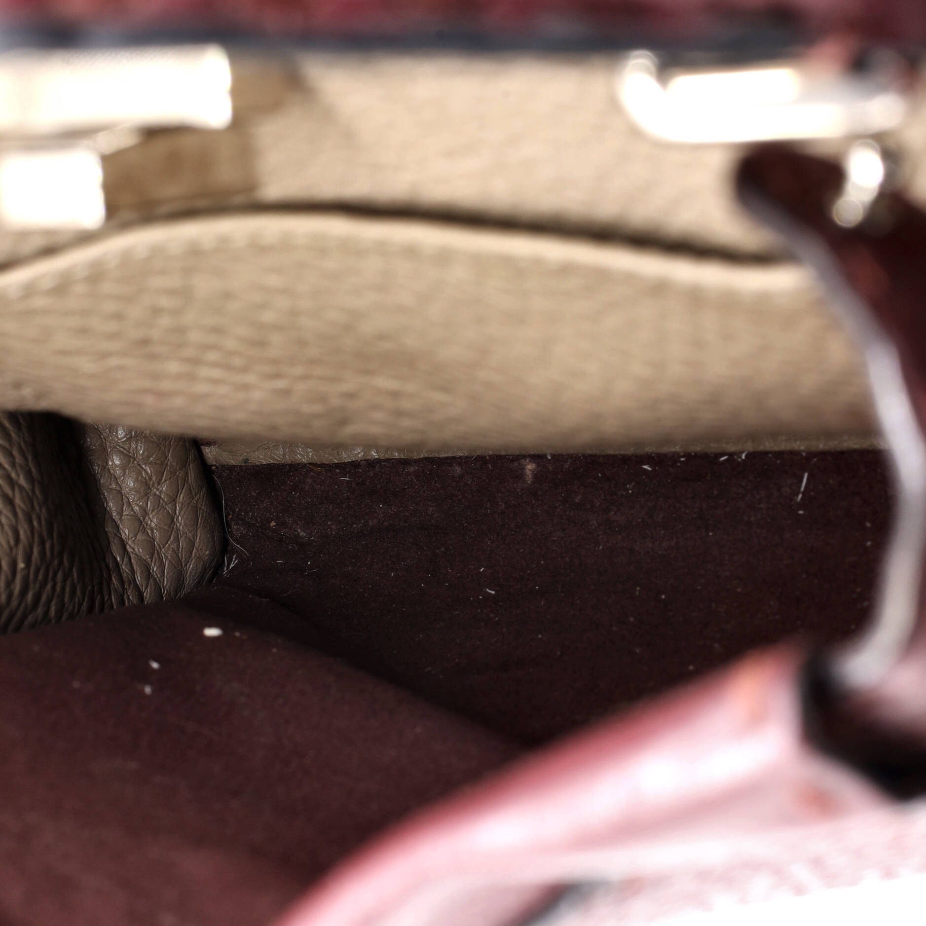 Fendi Selleria Peekaboo Bag Leather with Python Whipstitch Mini Size ONE SIZE - 4 Thumbnail