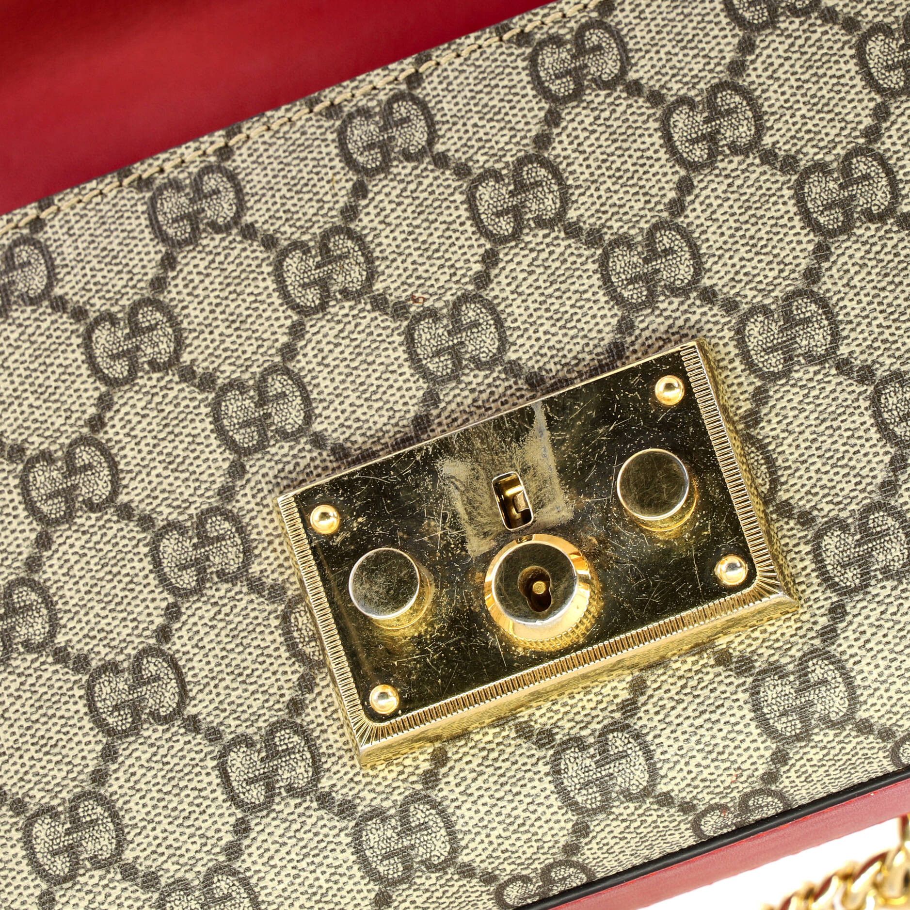 Gucci Padlock Shoulder Bag GG Coated Canvas and Leather Small Size ONE SIZE - 6 Thumbnail
