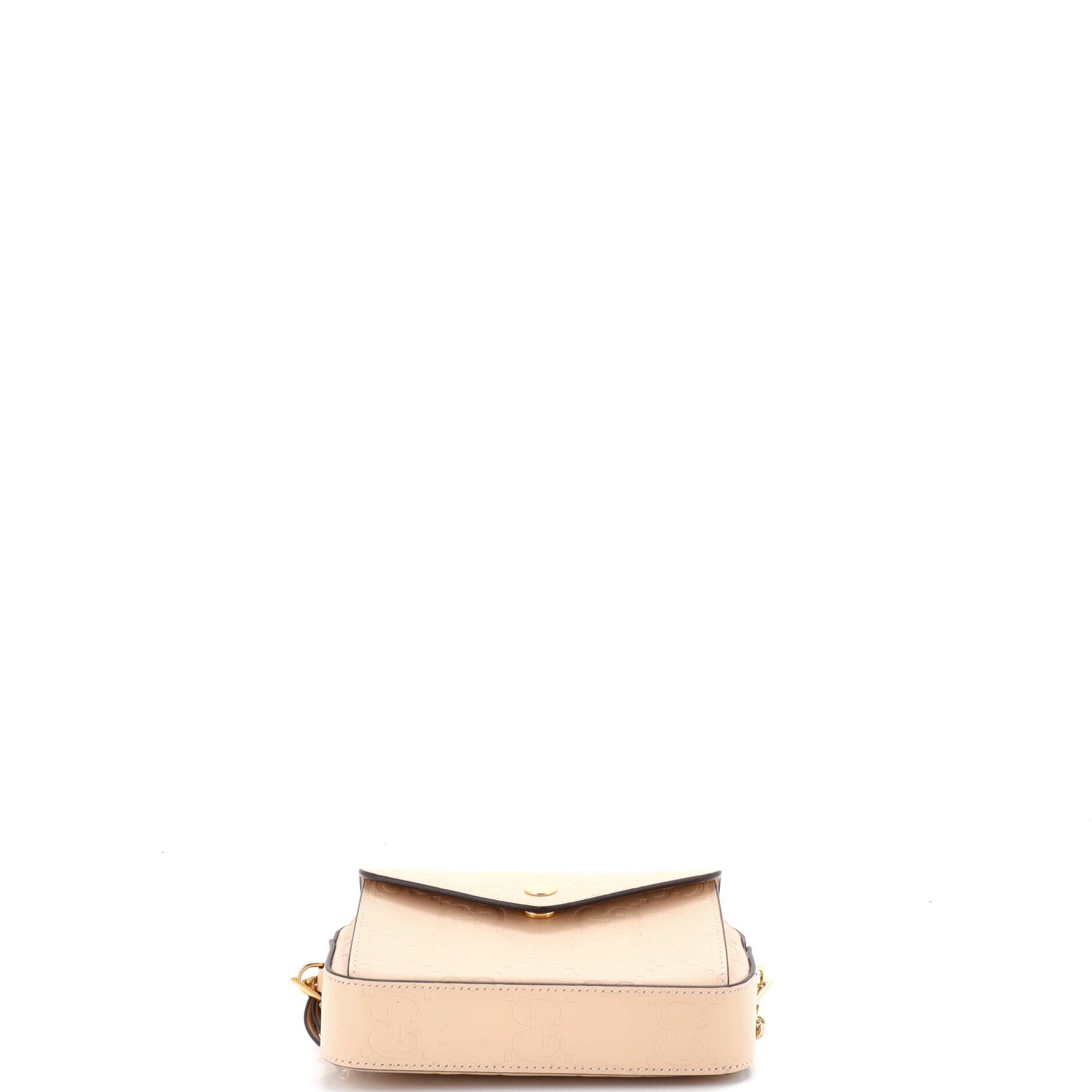 Gucci Front Pocket Chain Shoulder Bag Jumbo GG Embossed Leather Super Mini Size ONE SIZE - 3 Thumbnail
