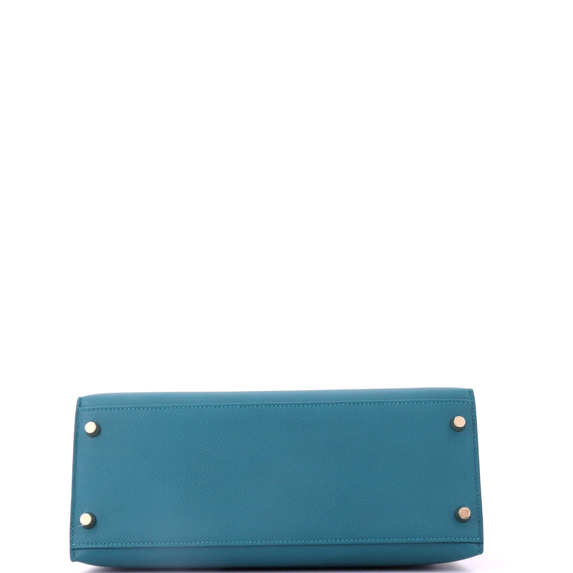 Hermes Kelly Handbag Green Epsom with Gold Hardware 28 Size ONE SIZE - 4 Thumbnail