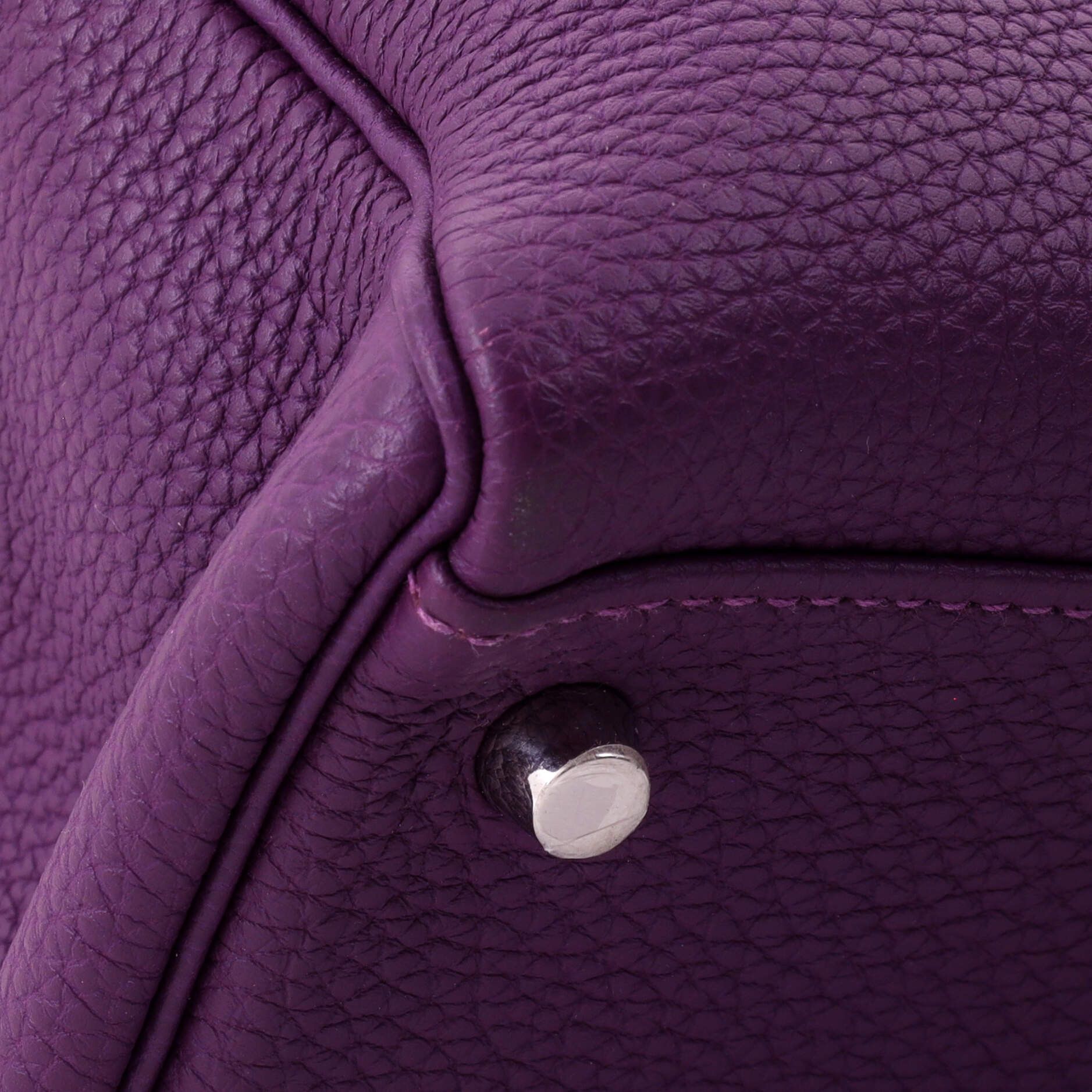 Hermes Kelly Handbag Purple Togo with Palladium Hardware 32 Size ONE SIZE - 7 Thumbnail