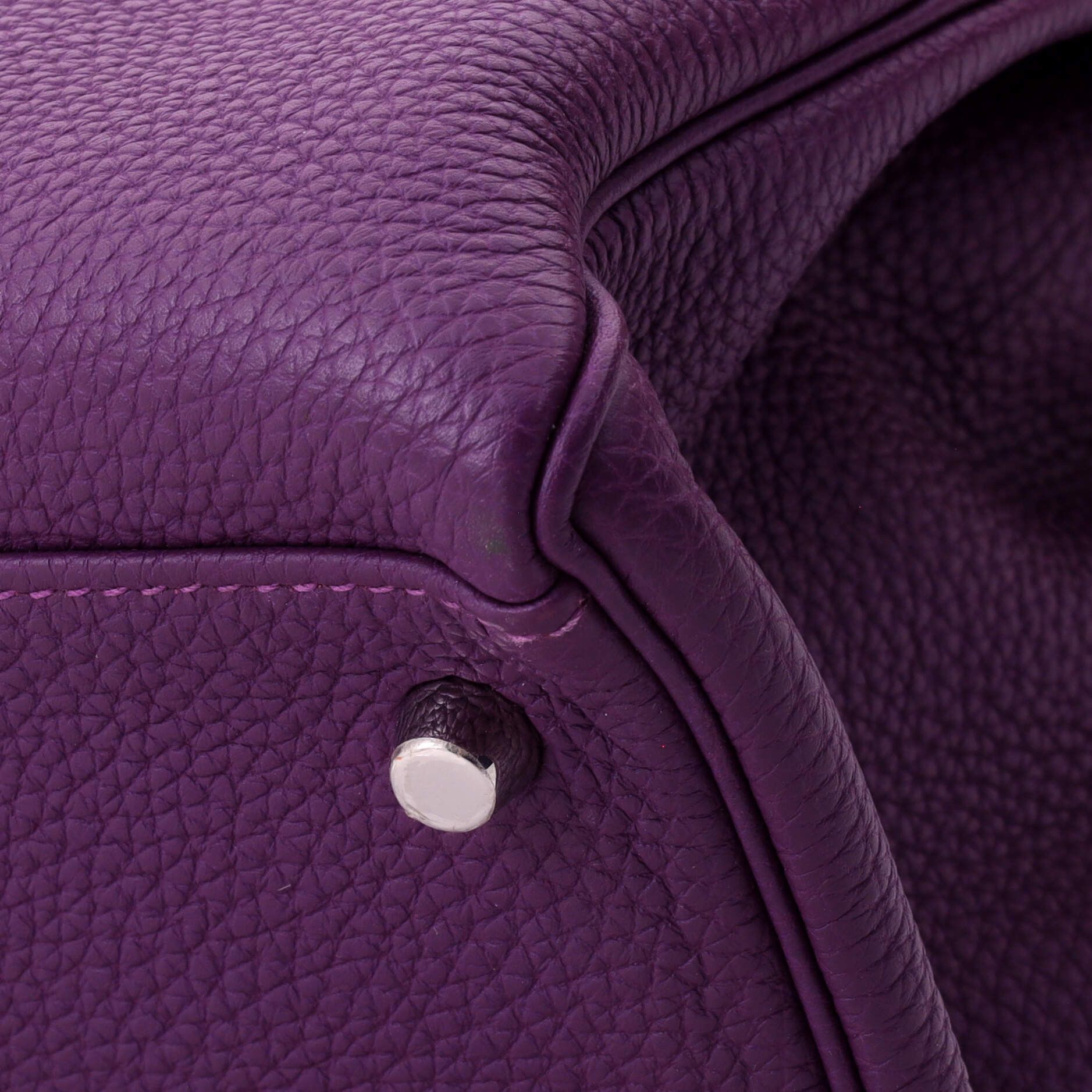 Hermes Kelly Handbag Purple Togo with Palladium Hardware 32 Size ONE SIZE - 6 Thumbnail