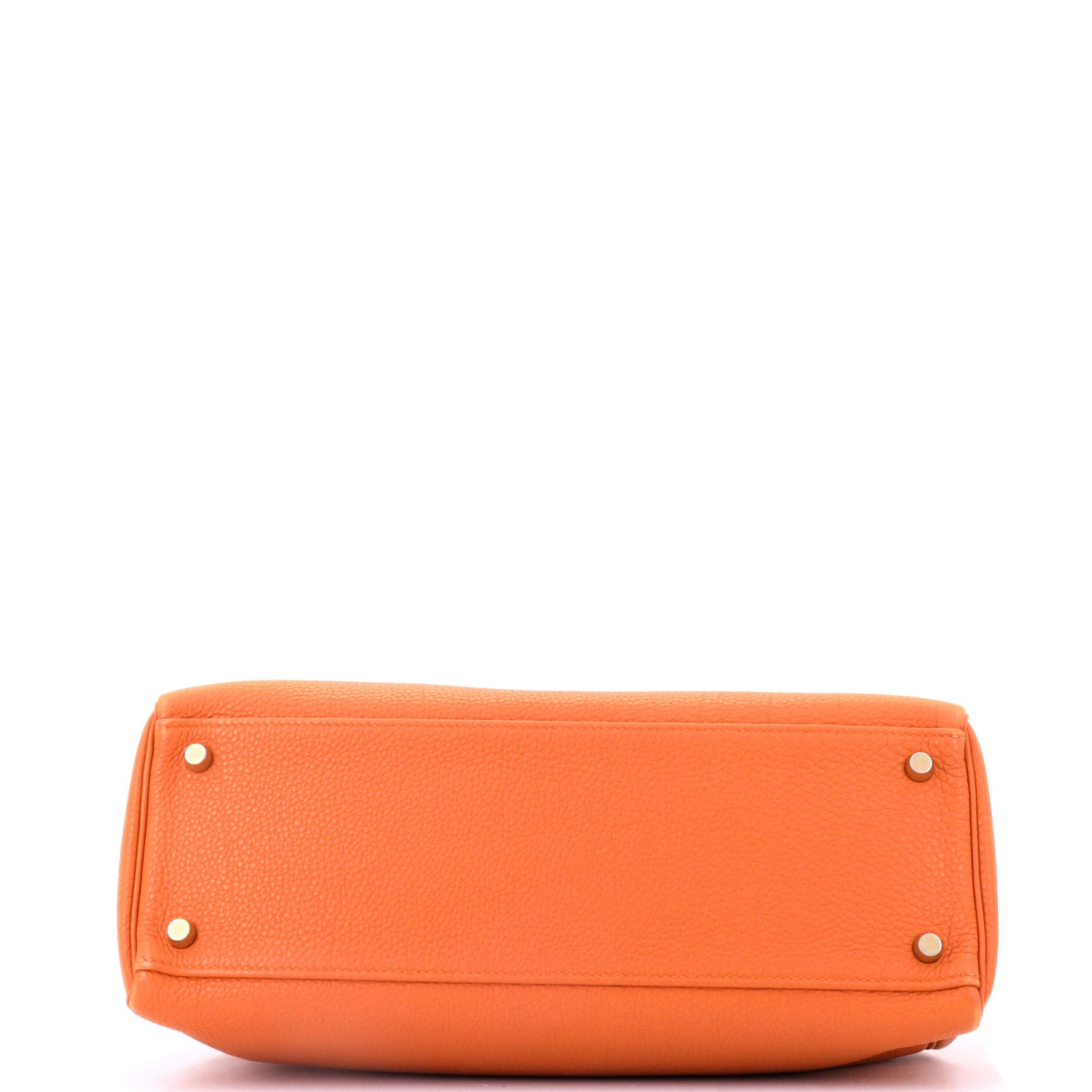 Hermes Kelly Handbag Orange Togo with Gold Hardware 32 Size ONE SIZE - 3 Thumbnail