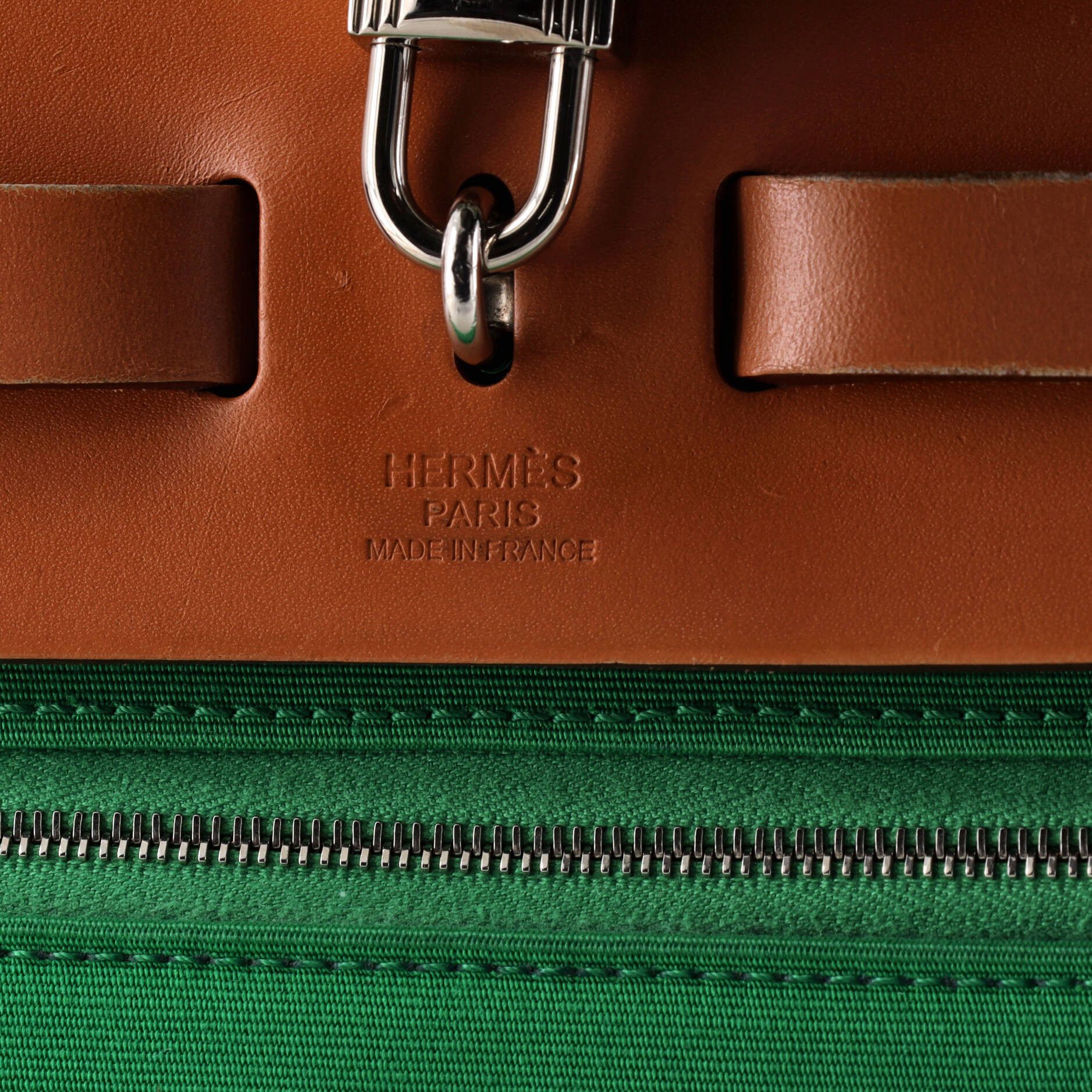 Hermes Herbag Zip Berline Vache Canvas and Leather 31 Size ONE SIZE - 7 Thumbnail