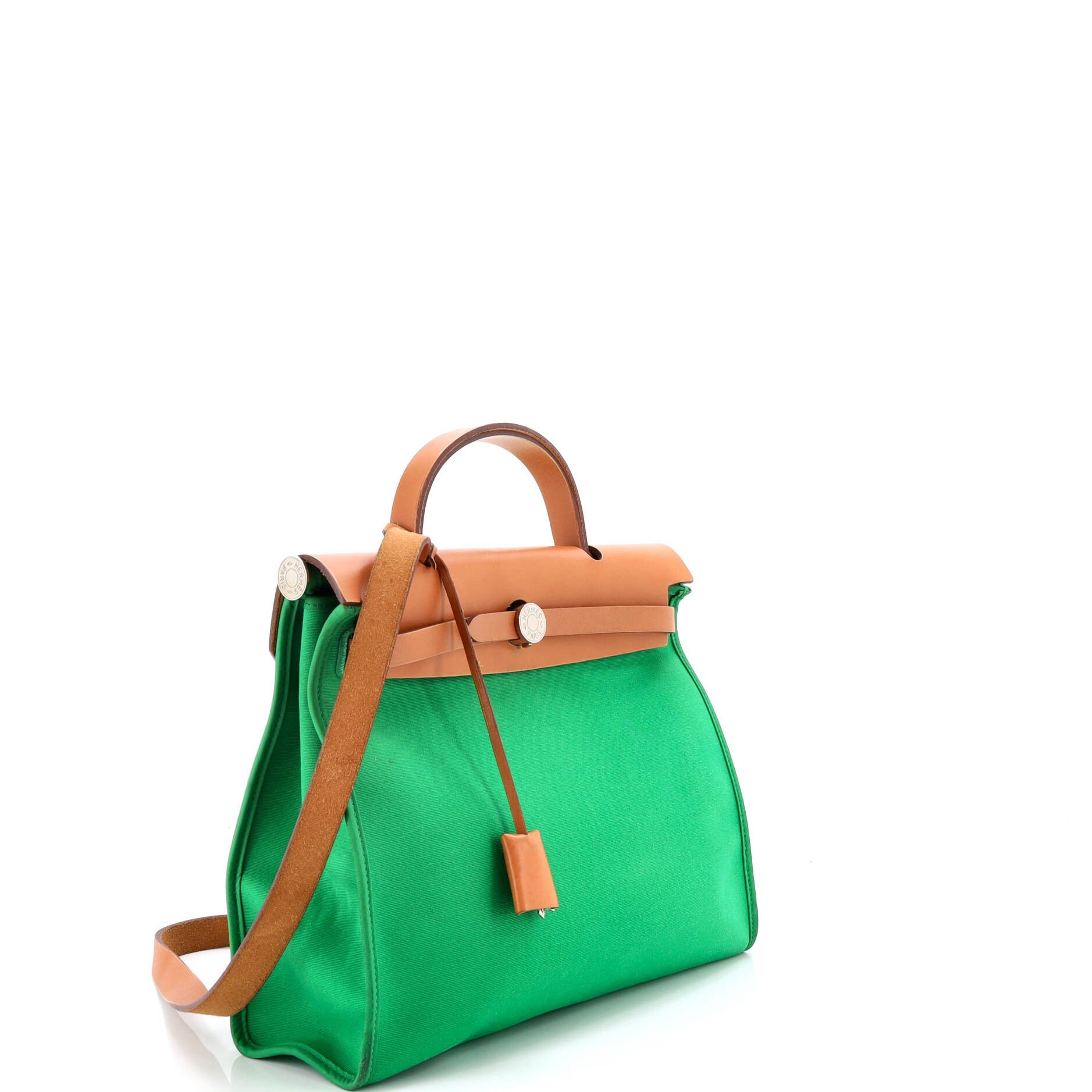 Hermes Herbag Zip Berline Vache Canvas and Leather 31 Size ONE SIZE - 2 Thumbnail
