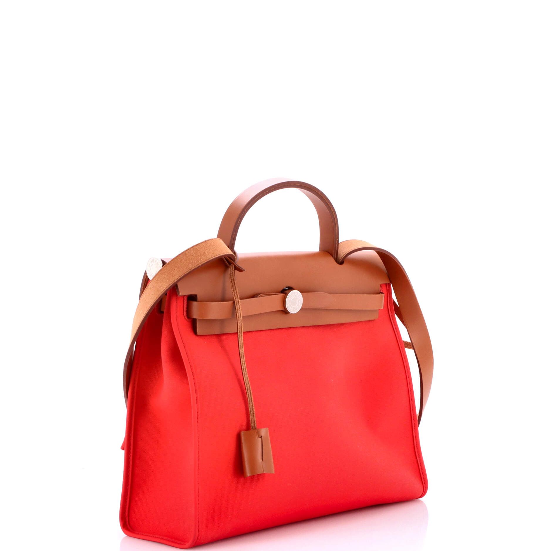 Hermes Herbag Zip Leather and Toile 31 Size ONE SIZE - 2 Thumbnail