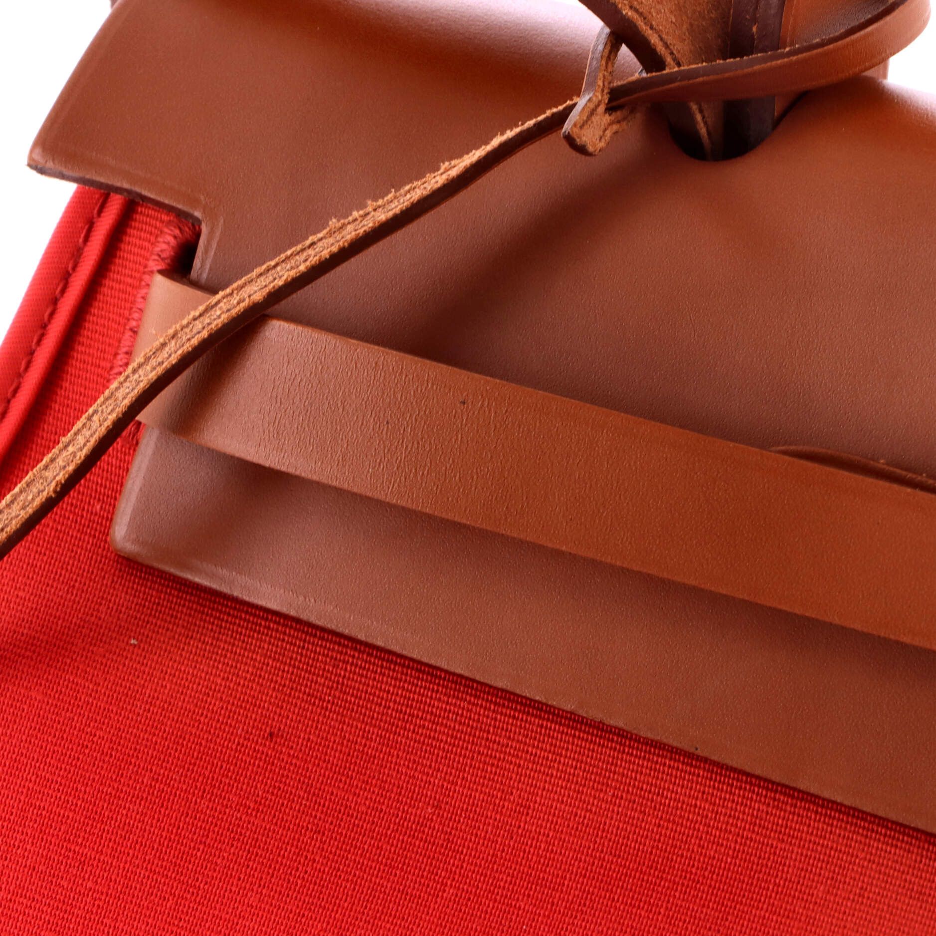 Hermes Herbag Zip Leather and Toile 31 Size ONE SIZE - 6 Thumbnail