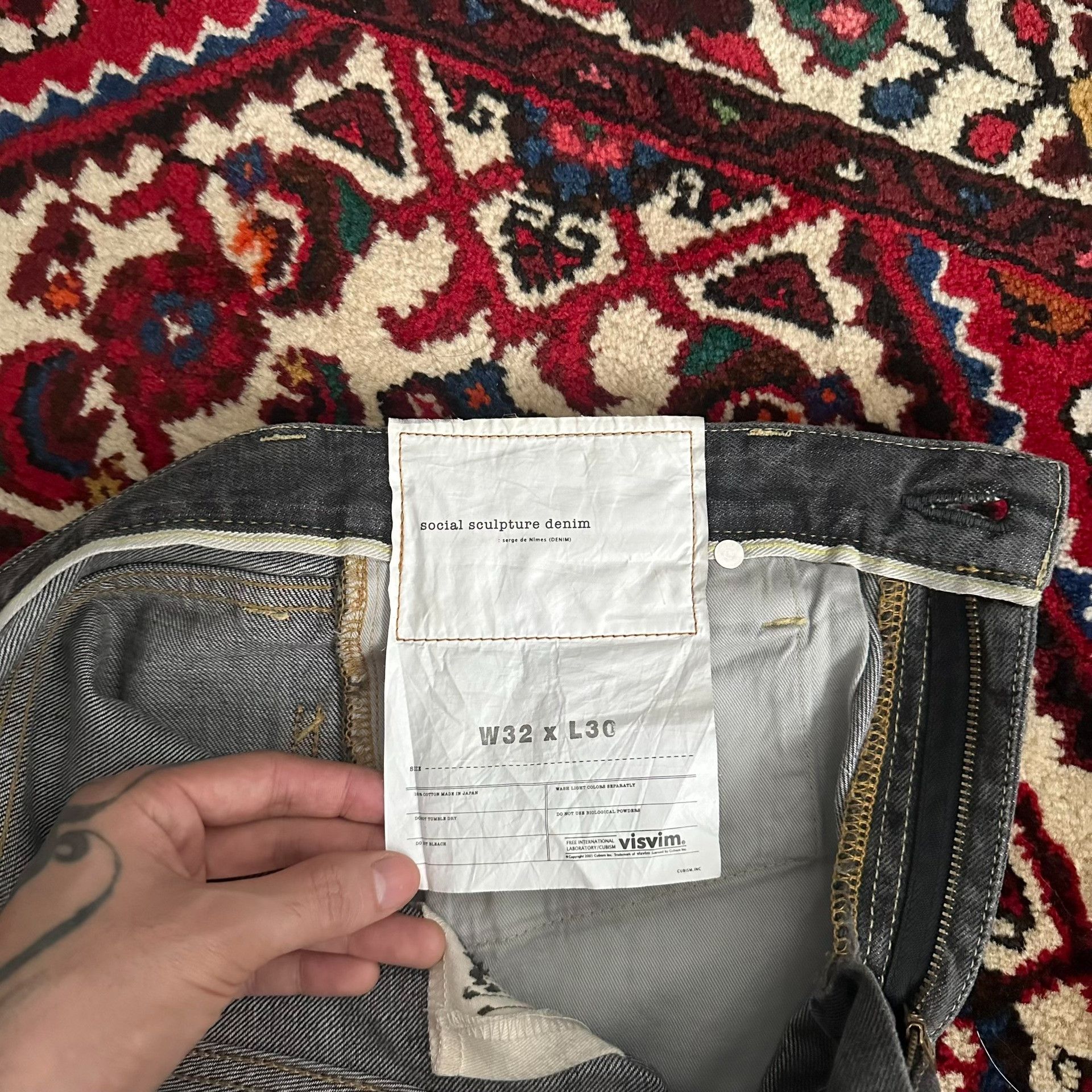 Visvim visvim 14aw 09d5 Black Washed Jeans W32L30 Size US 32 / EU 48 - 7 Thumbnail