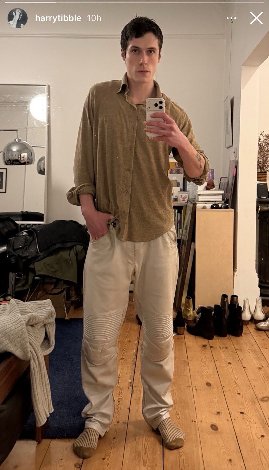 Helmut Lang Helmut Lang 1999 Astro Leather Pants Size US 26 / EU 42 - 3 Thumbnail