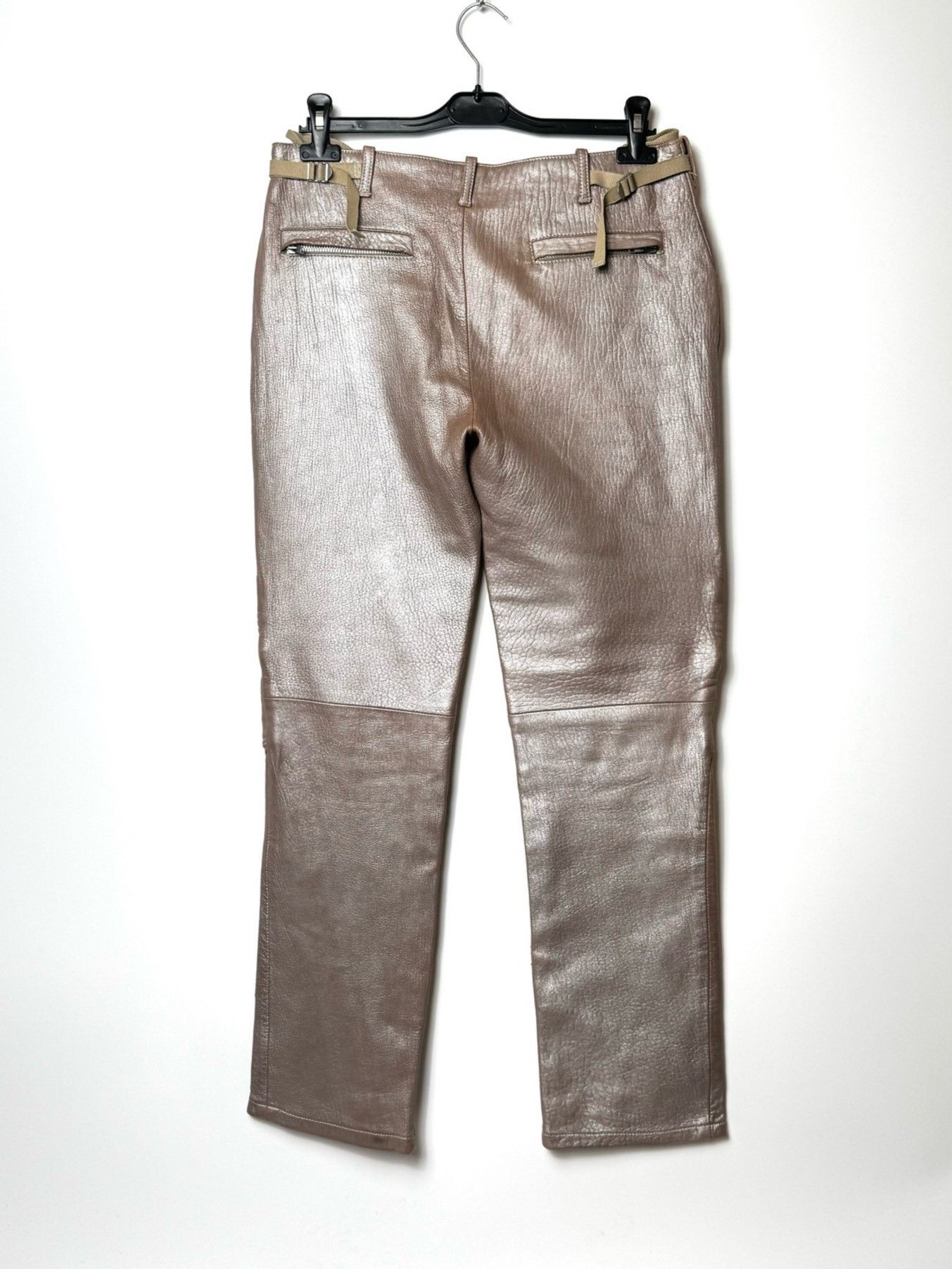 Helmut Lang Helmut Lang 1999 Astro Leather Pants Size US 26 / EU 42 - 2 Thumbnail