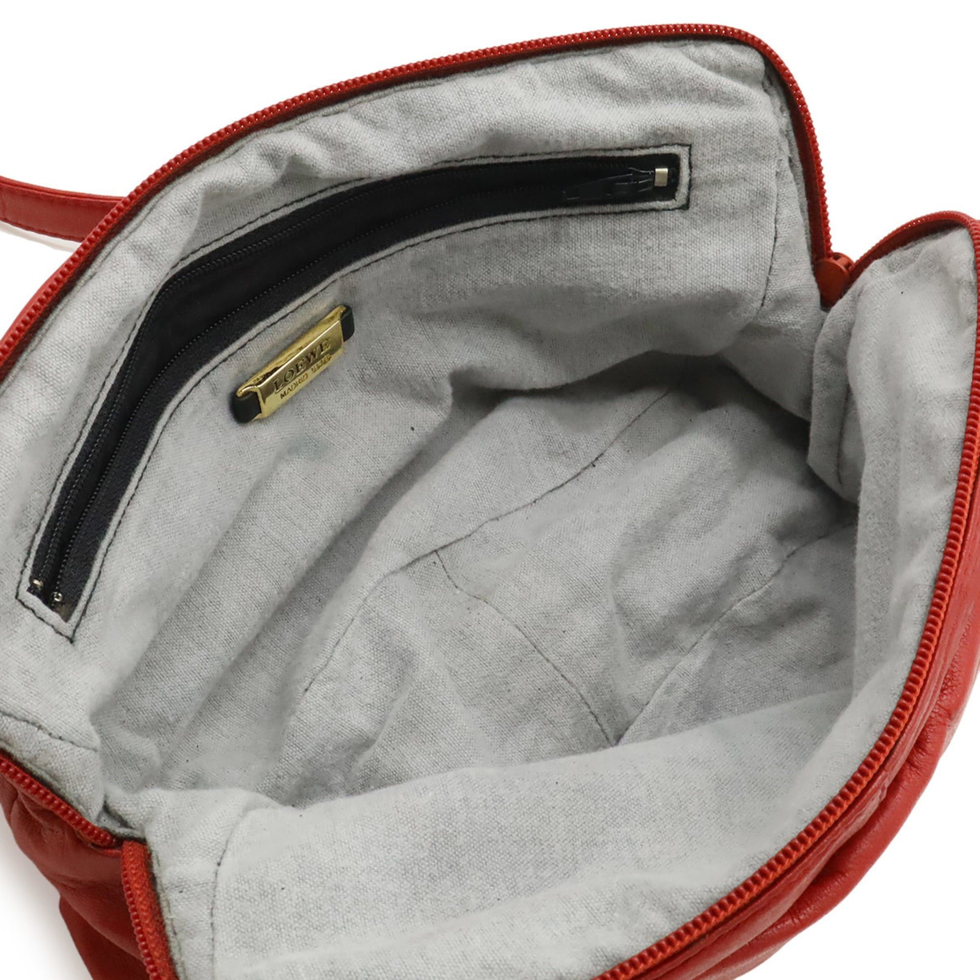 Loewe LOEWE Anagram Tote Bag Shoulder Leather Red Size ONE SIZE - 7 Thumbnail