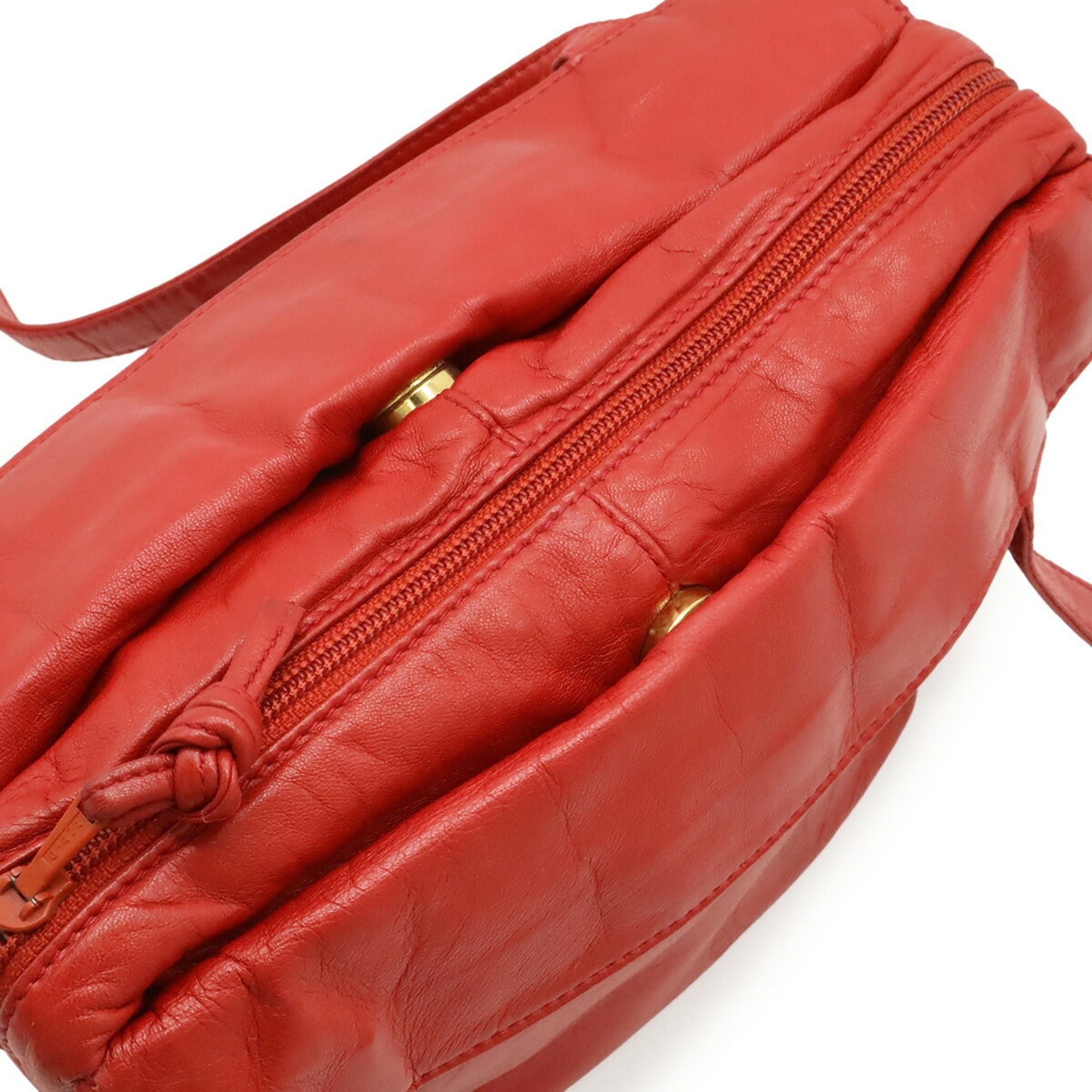 Loewe LOEWE Anagram Tote Bag Shoulder Leather Red Size ONE SIZE - 6 Thumbnail