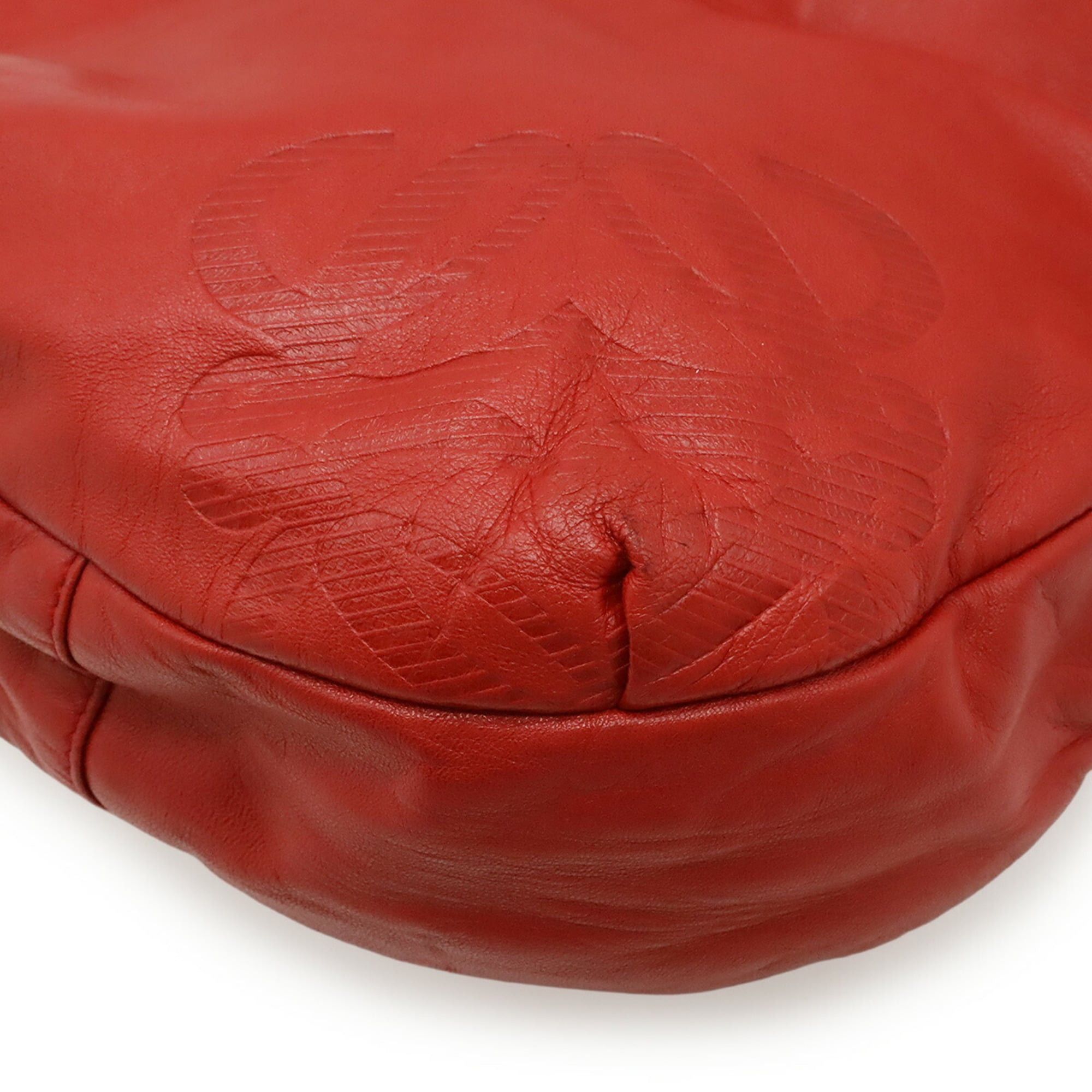 Loewe LOEWE Anagram Tote Bag Shoulder Leather Red Size ONE SIZE - 4 Thumbnail