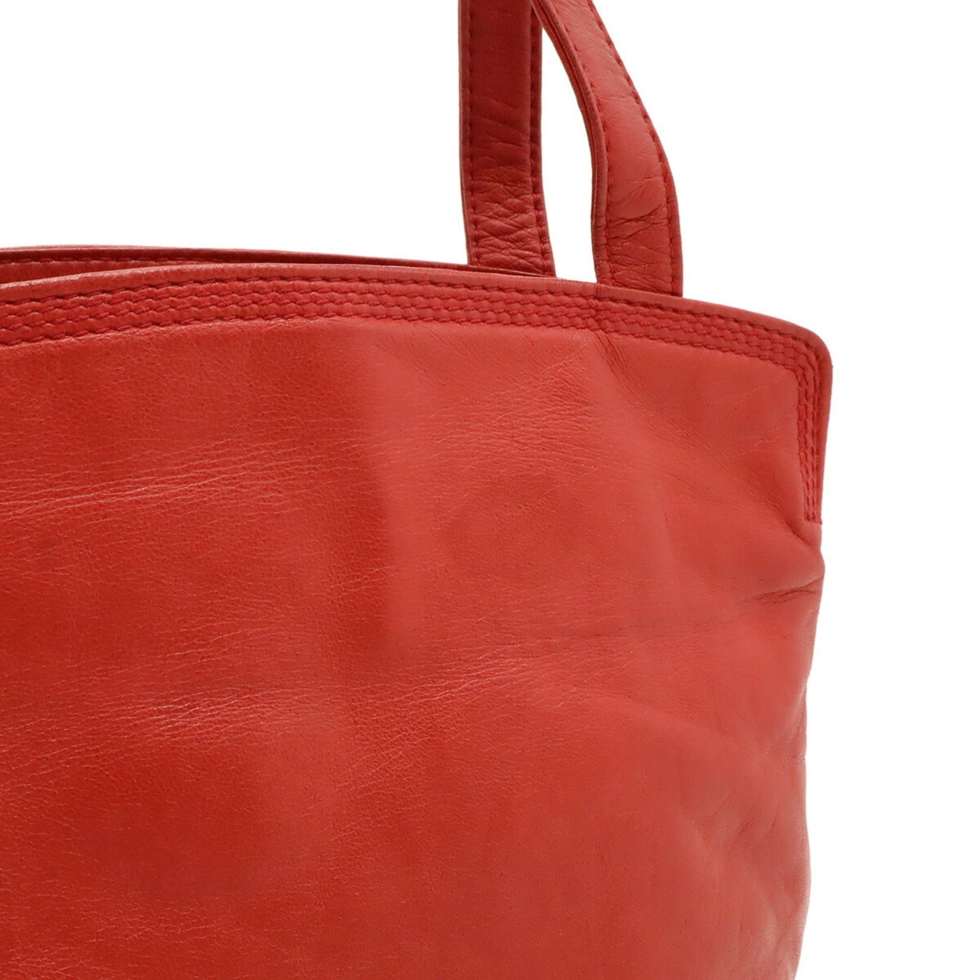 Loewe LOEWE Anagram Tote Bag Shoulder Leather Red Size ONE SIZE - 10 Thumbnail