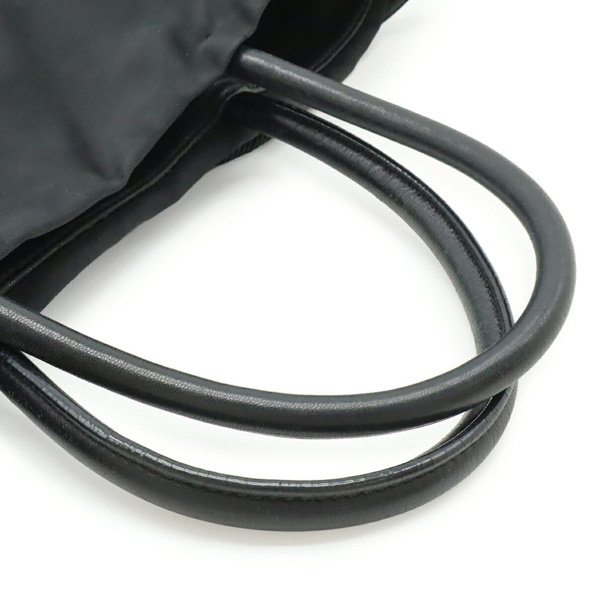Prada PRADA Jacquard Ribbon Handbag/Shoulder Bag, Nylon, Black (NERO), Purchased at a domestic boutique, Item No. 1BG068 Size ONE SIZE - 5 Thumbnail
