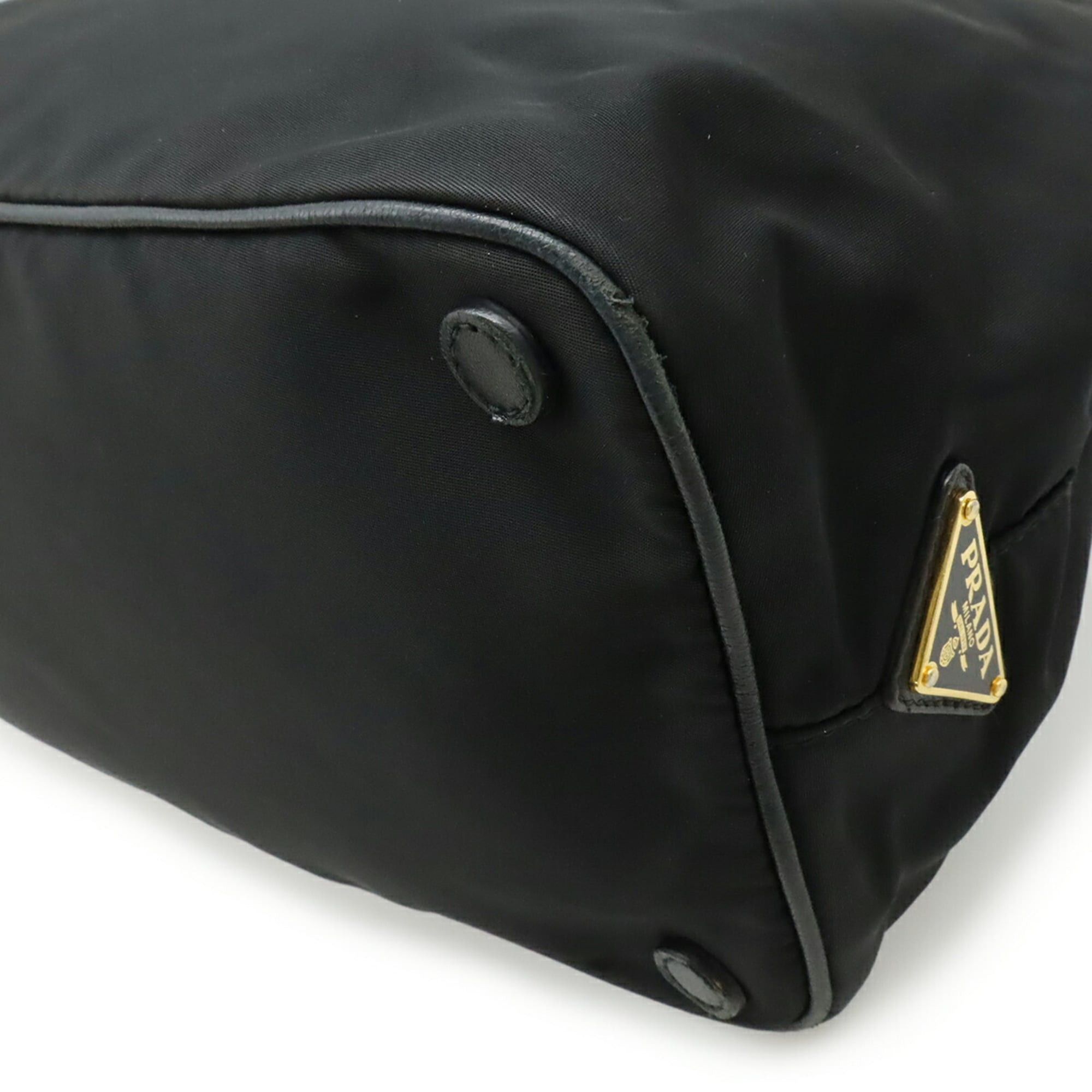 Prada PRADA Jacquard Ribbon Handbag/Shoulder Bag, Nylon, Black (NERO), Purchased at a domestic boutique, Item No. 1BG068 Size ONE SIZE - 4 Thumbnail