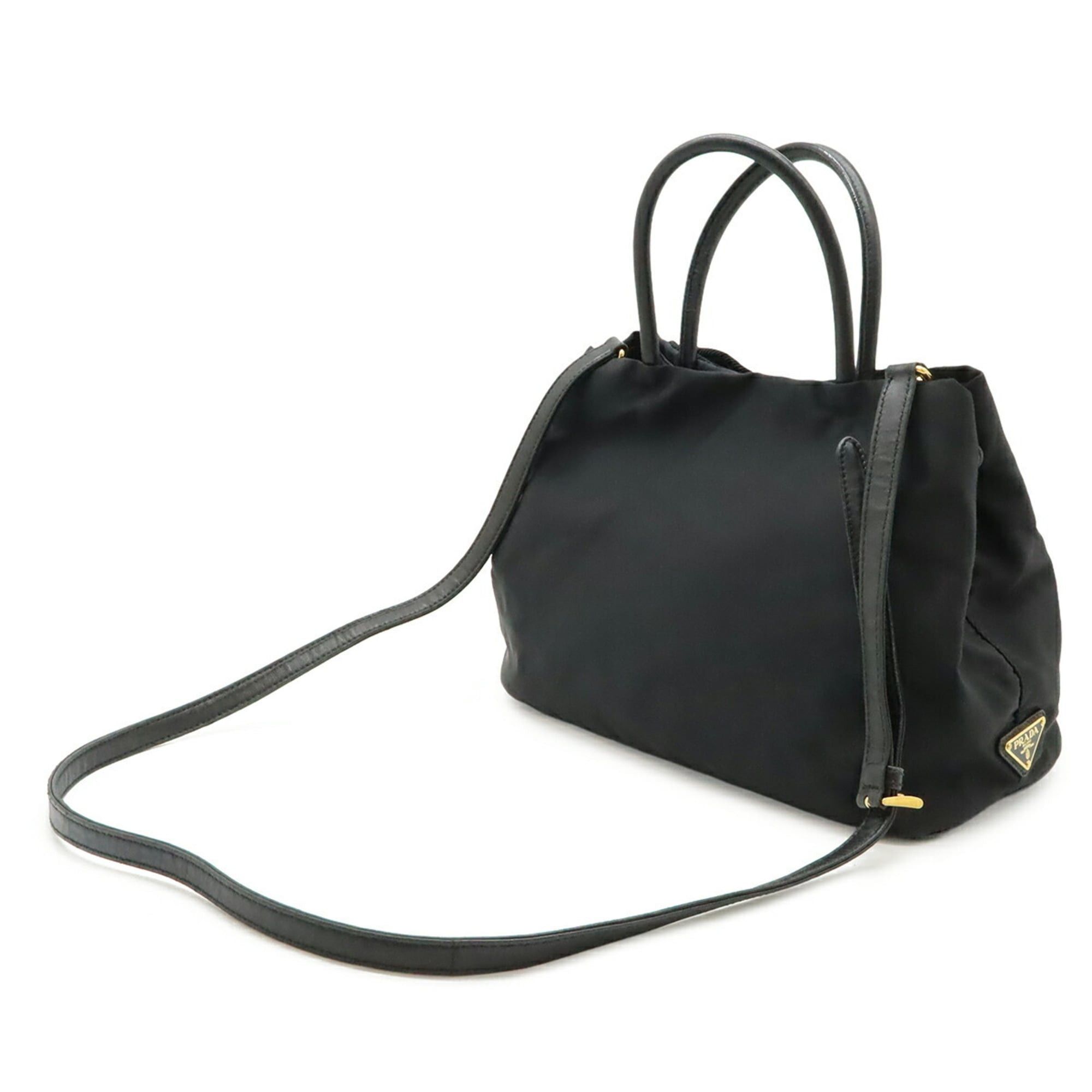 Prada PRADA Jacquard Ribbon Handbag/Shoulder Bag, Nylon, Black (NERO), Purchased at a domestic boutique, Item No. 1BG068 Size ONE SIZE - 3 Thumbnail