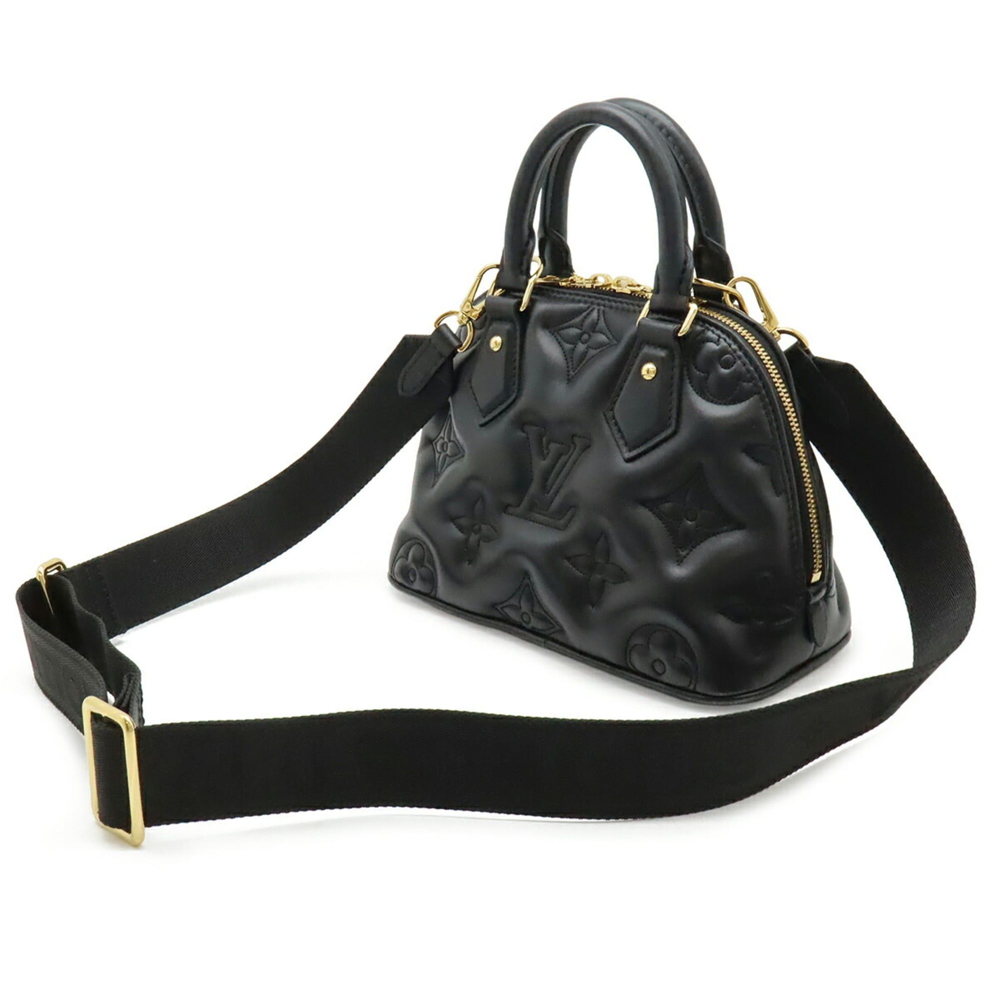 Louis Vuitton LOUIS VUITTON Bubblegram Alma Soft BB Handbag Shoulder Bag Noir Black M59793 Size ONE SIZE - 3 Thumbnail