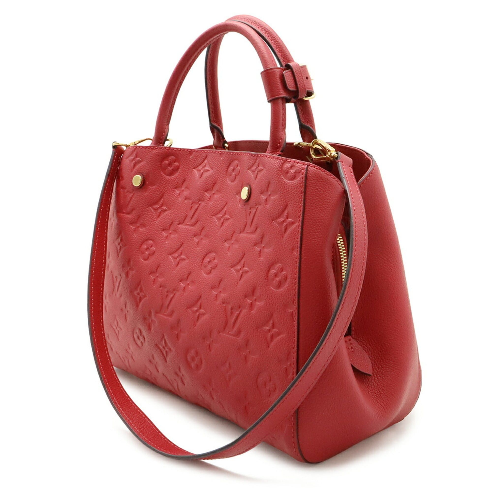Louis Vuitton Louis Vuitton Monogram Empreinte Montaigne MM Handbag Shoulder Bag Dahlia Fuchsia Pink M41196 Size ONE SIZE - 3 Thumbnail
