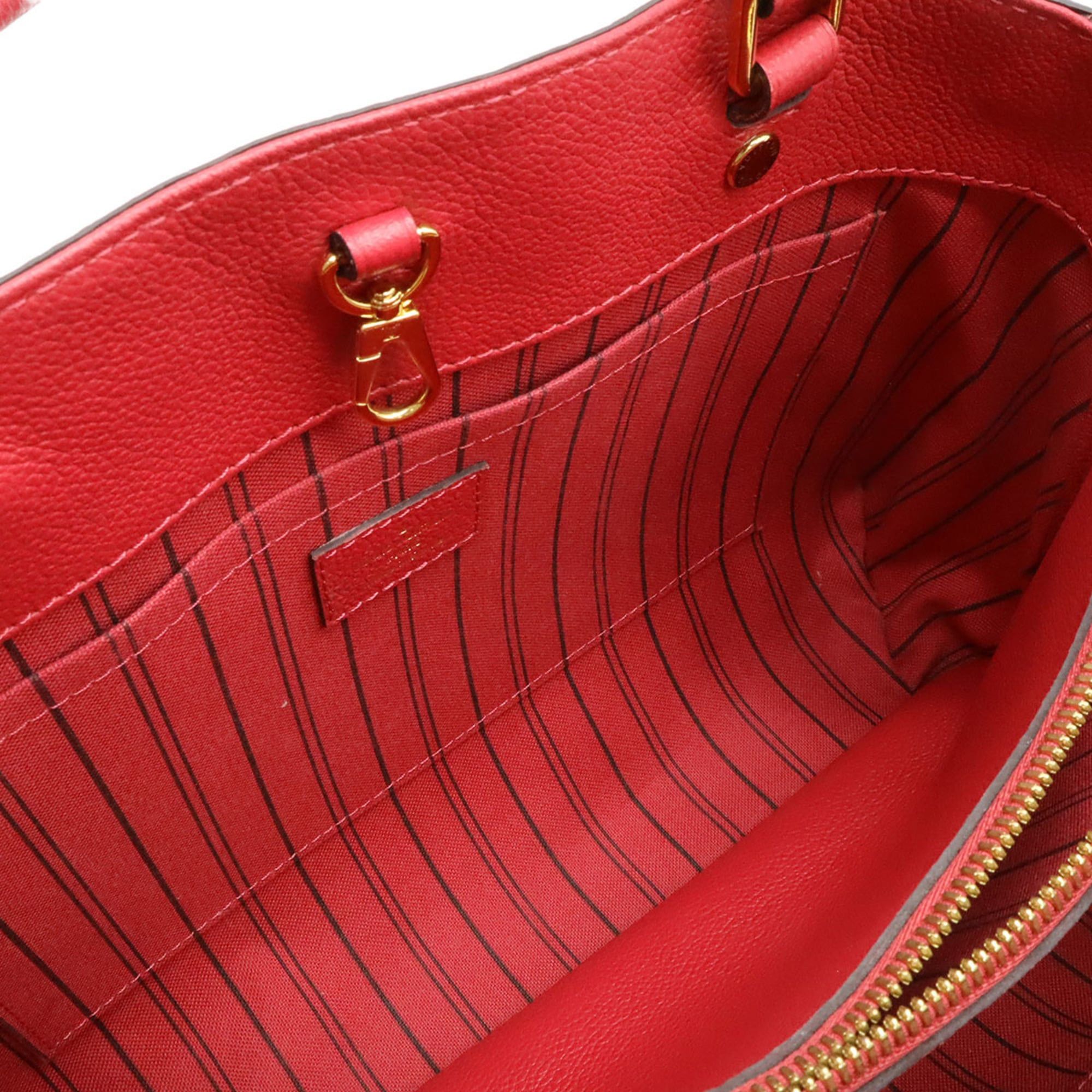 Louis Vuitton Louis Vuitton Monogram Empreinte Montaigne MM Handbag Shoulder Bag Dahlia Fuchsia Pink M41196 Size ONE SIZE - 9 Thumbnail