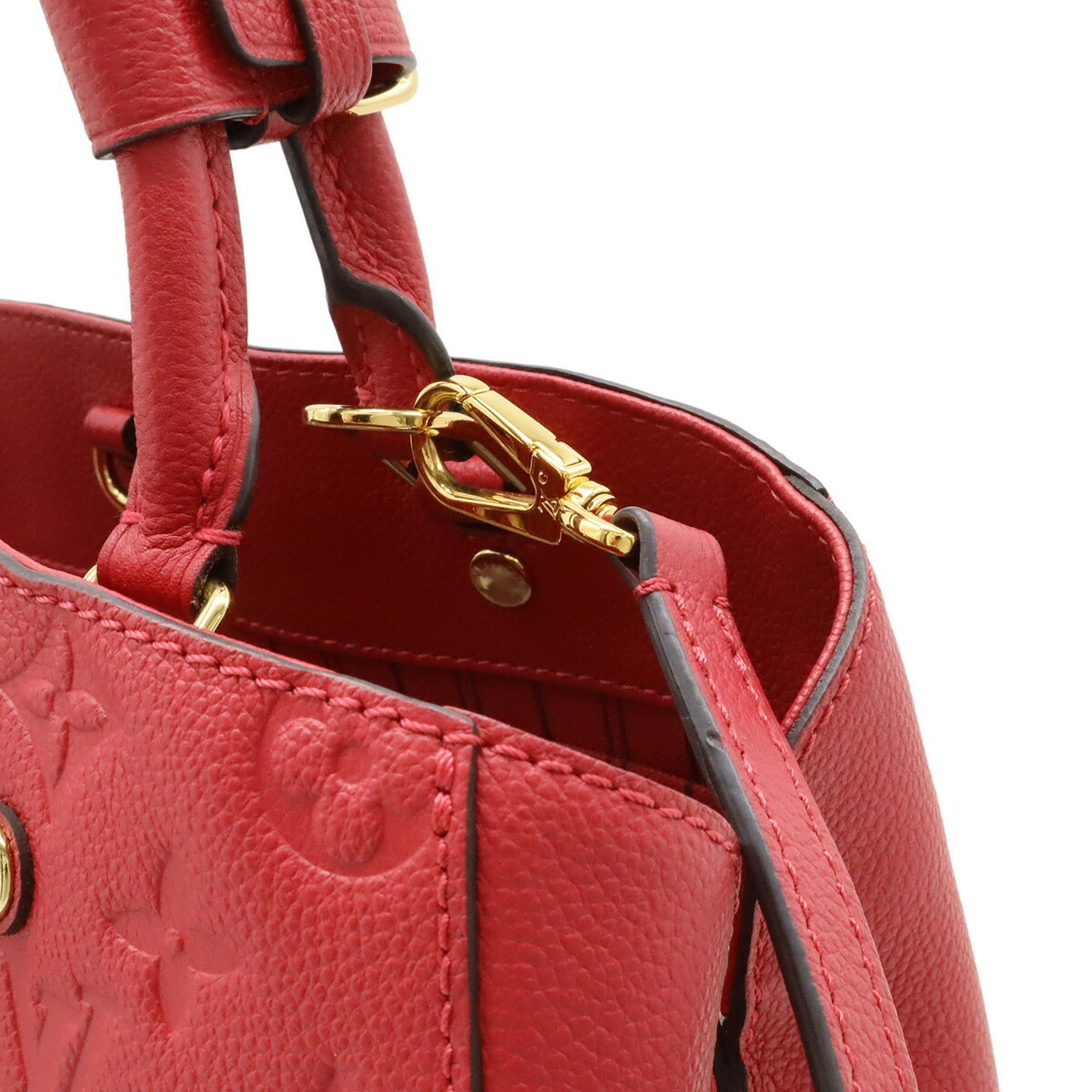 Louis Vuitton Louis Vuitton Monogram Empreinte Montaigne MM Handbag Shoulder Bag Dahlia Fuchsia Pink M41196 Size ONE SIZE - 5 Thumbnail
