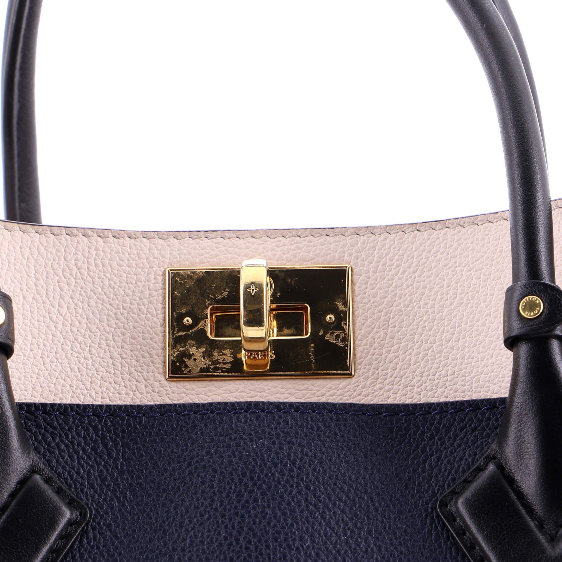 Louis Vuitton On My Side Tote Leather with Monogram Canvas MM Size ONE SIZE - 5 Thumbnail