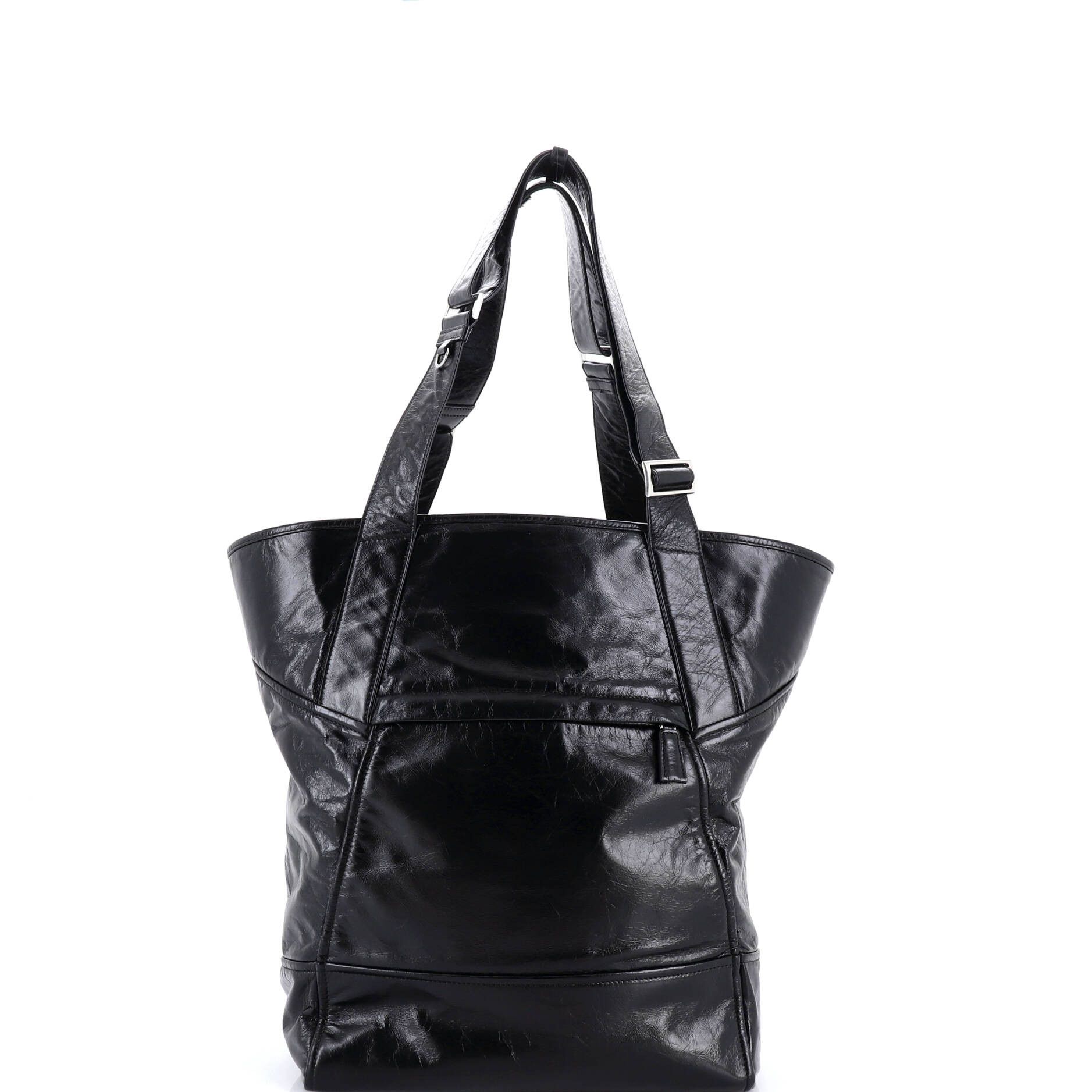 Prada Triple Front Pocket Tote Leather Tall Size ONE SIZE - 2 Thumbnail