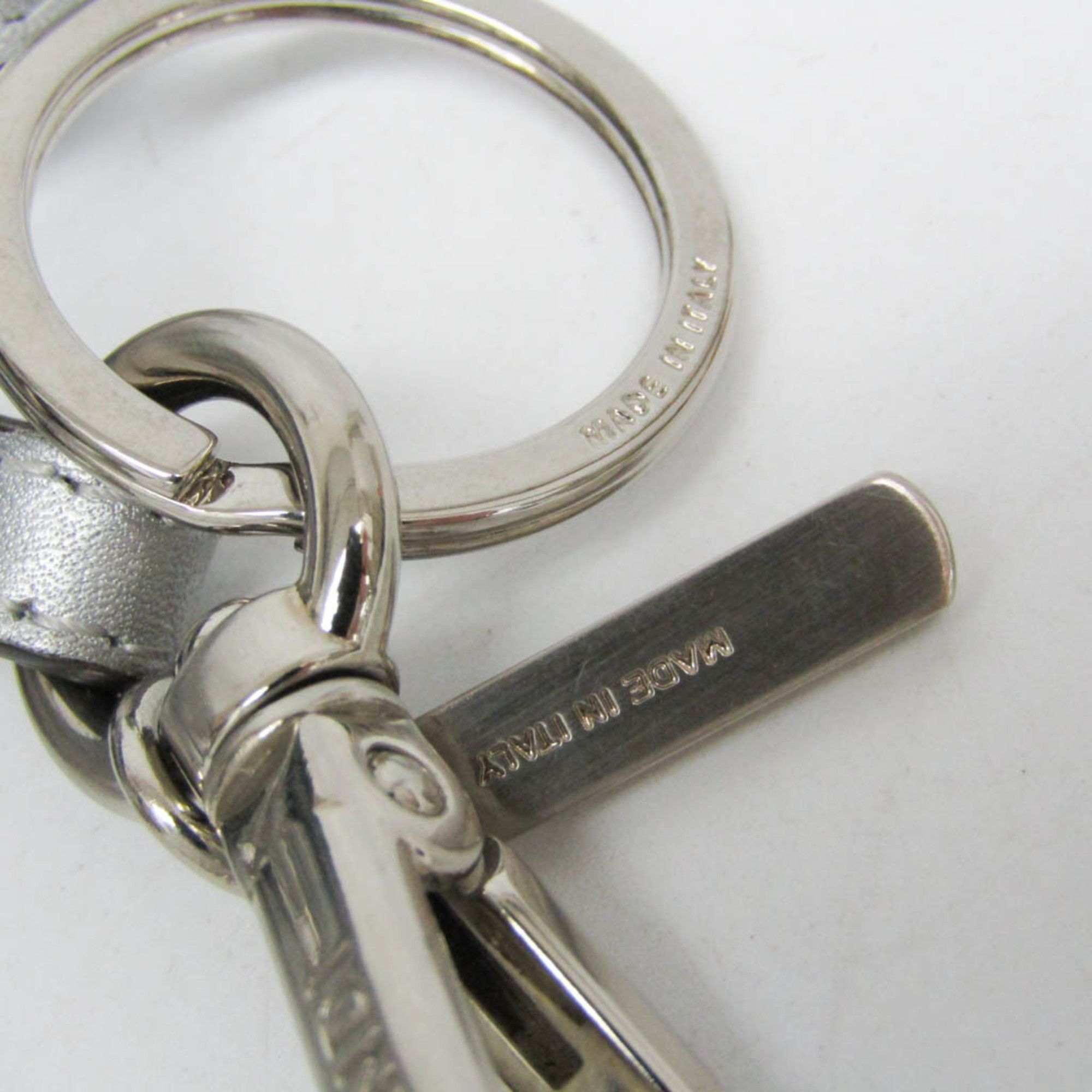 Fendi Fendi Selleria With Key Ring 7AR471 Men,Women Leather Pouch Silver Size ONE SIZE - 15 Thumbnail