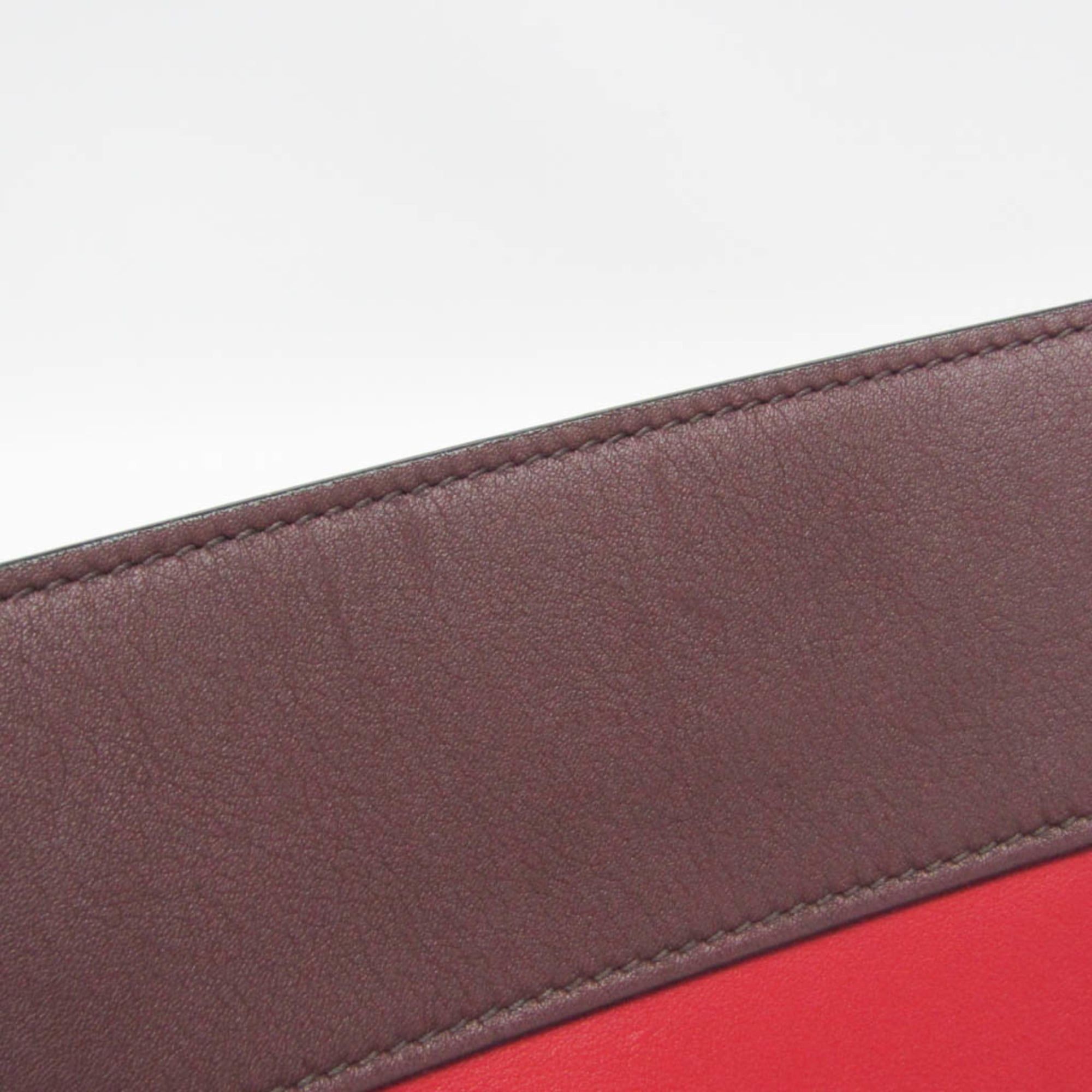 Prada Prada Bibliothèque 1BC034 Women's Leather Shoulder Bag Red Color,Wine Size ONE SIZE - 12 Thumbnail